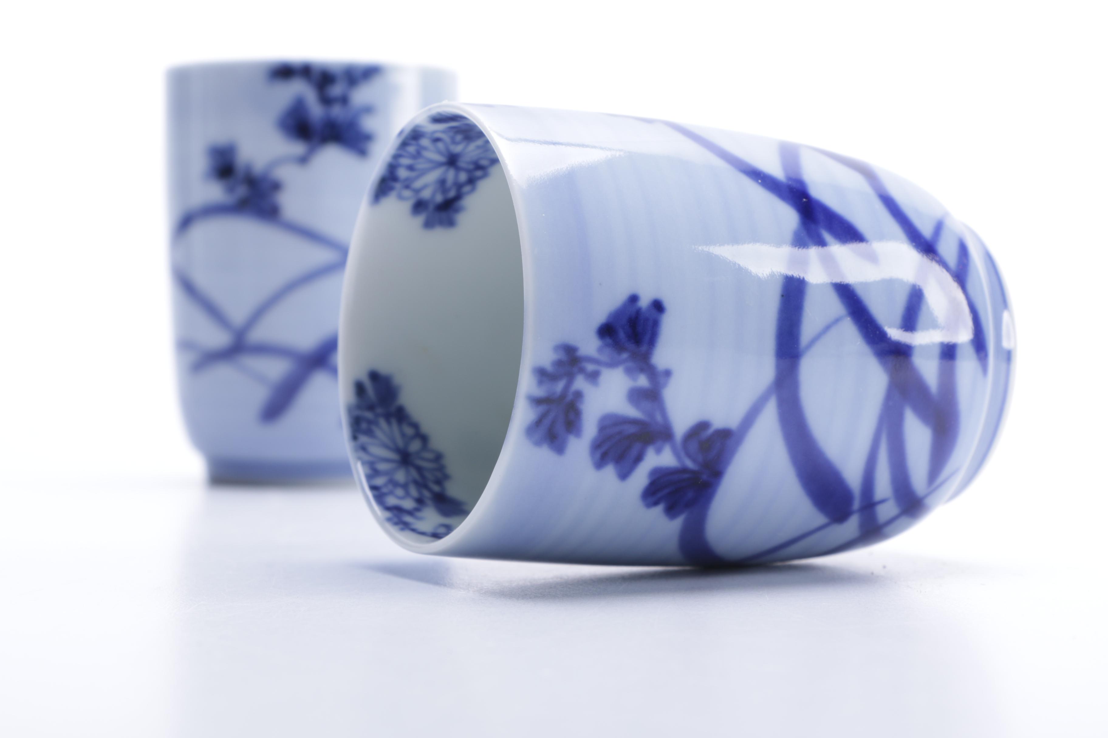 Vintage Porcelain Japanese Teapot and Cups