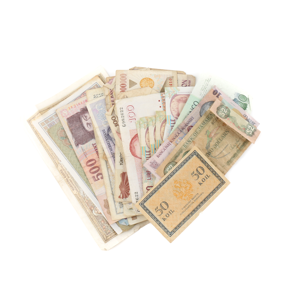 Thirty-Eight Pieces of Foreign Currency