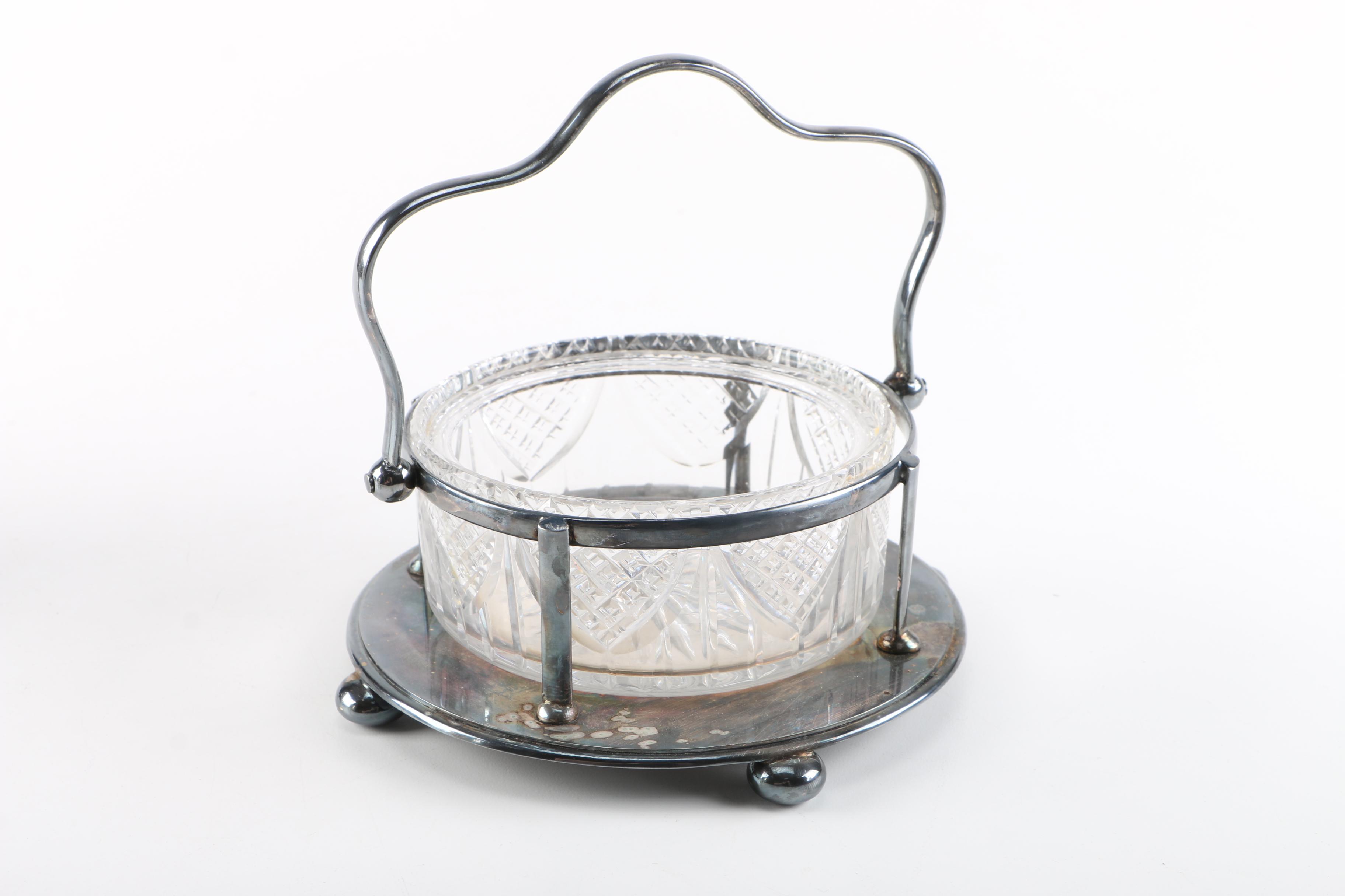 Silver Plate Tray and Vessels