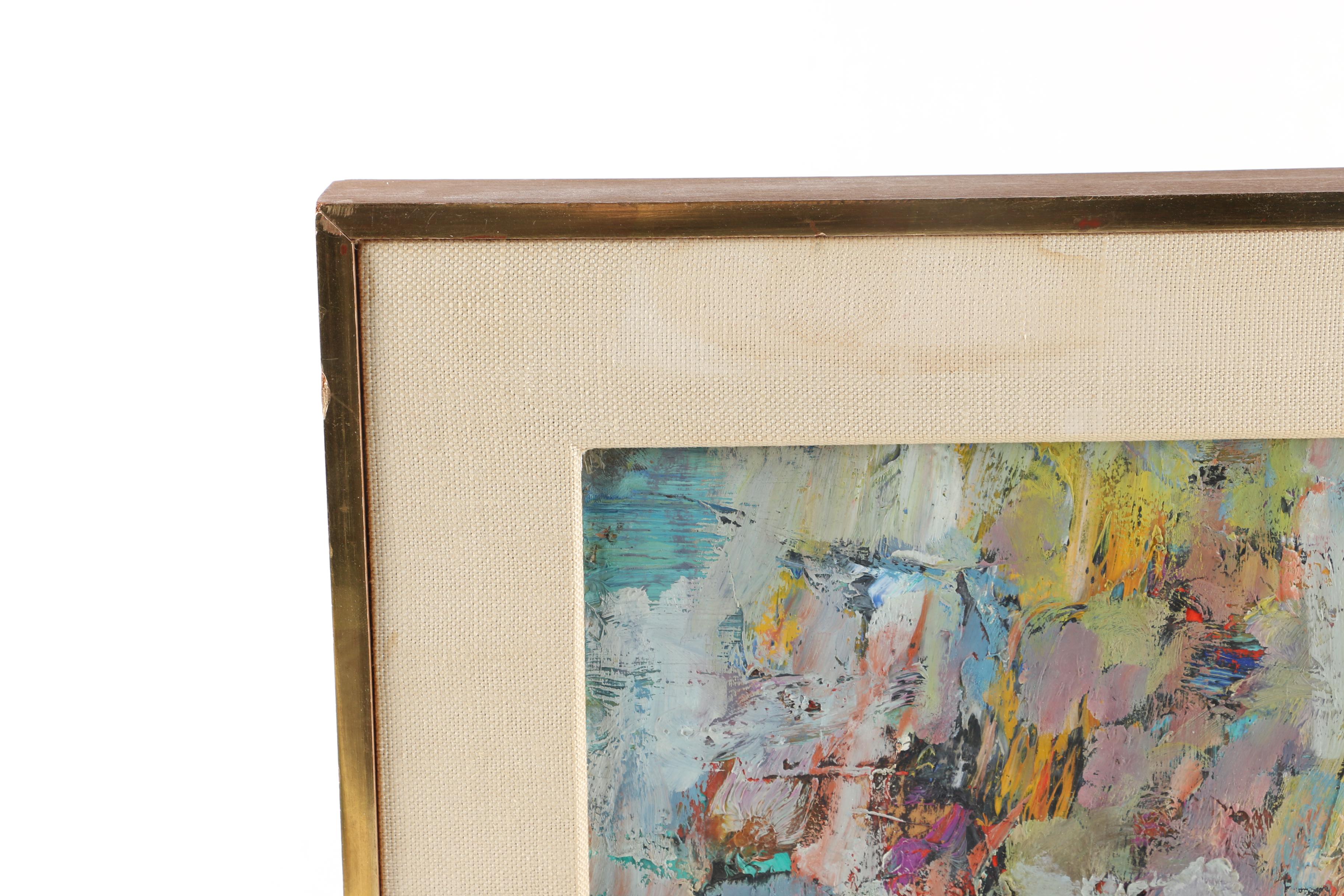 Howard Baer Abstract Oil Painting on Board