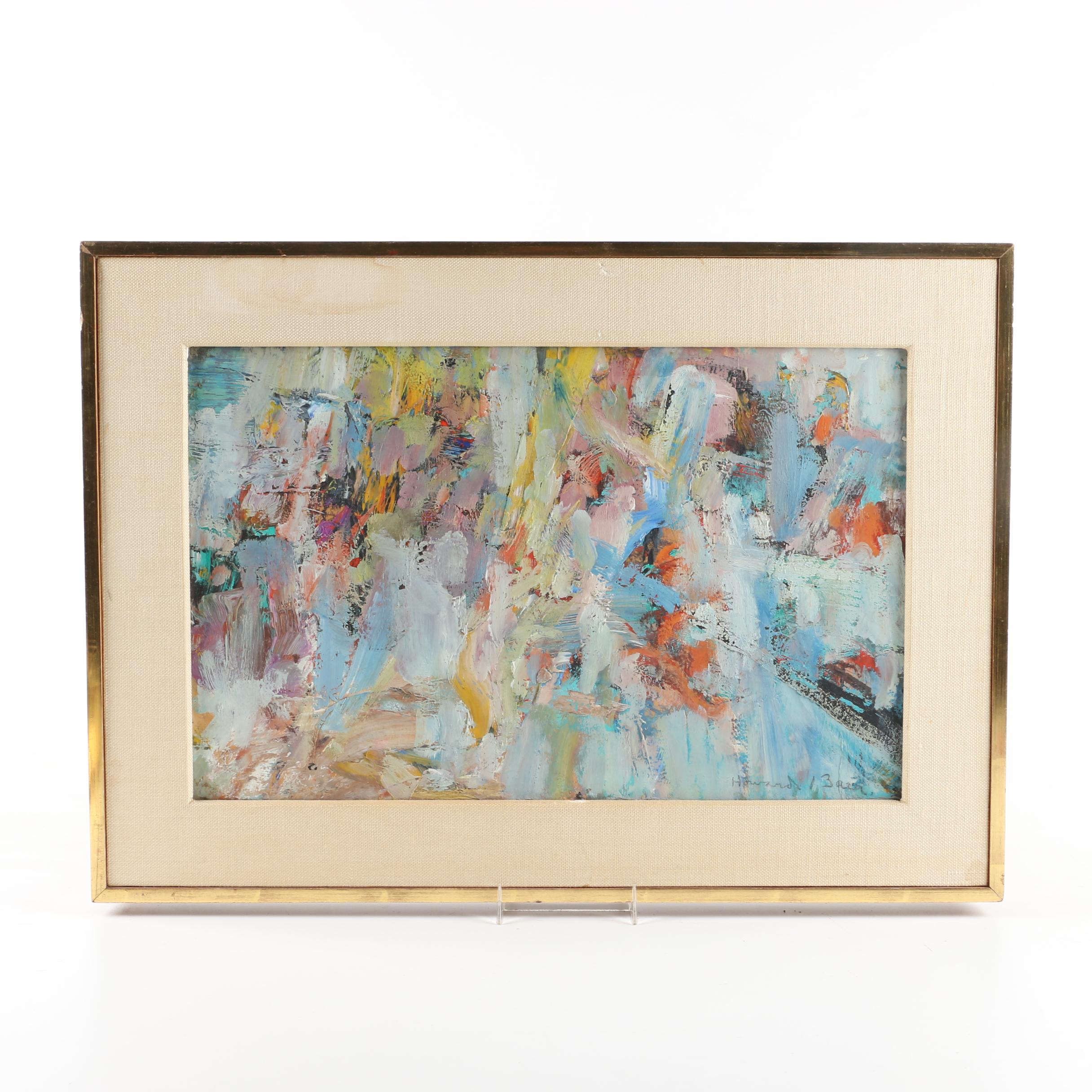 Howard Baer Abstract Oil Painting on Board