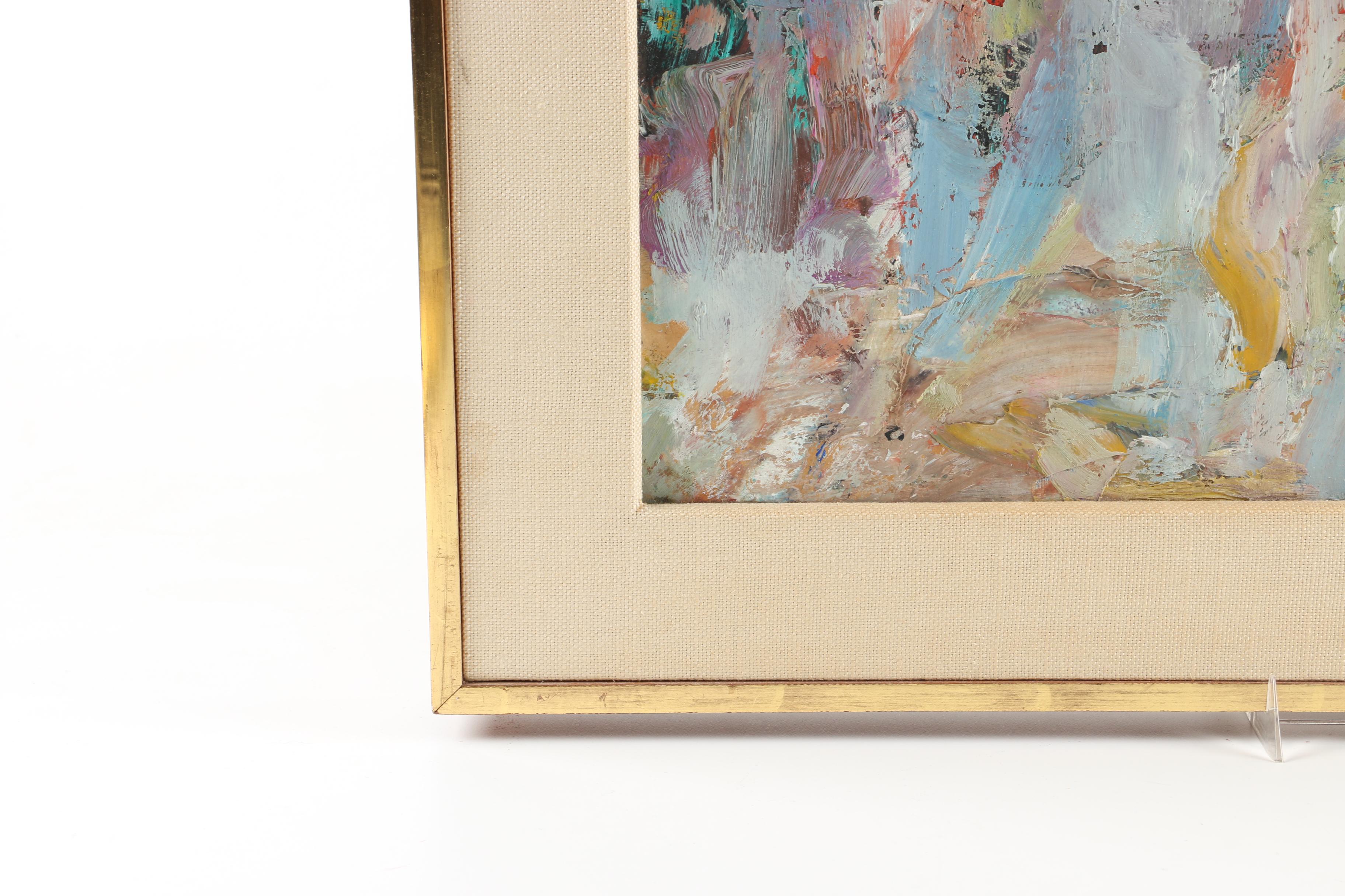 Howard Baer Abstract Oil Painting on Board