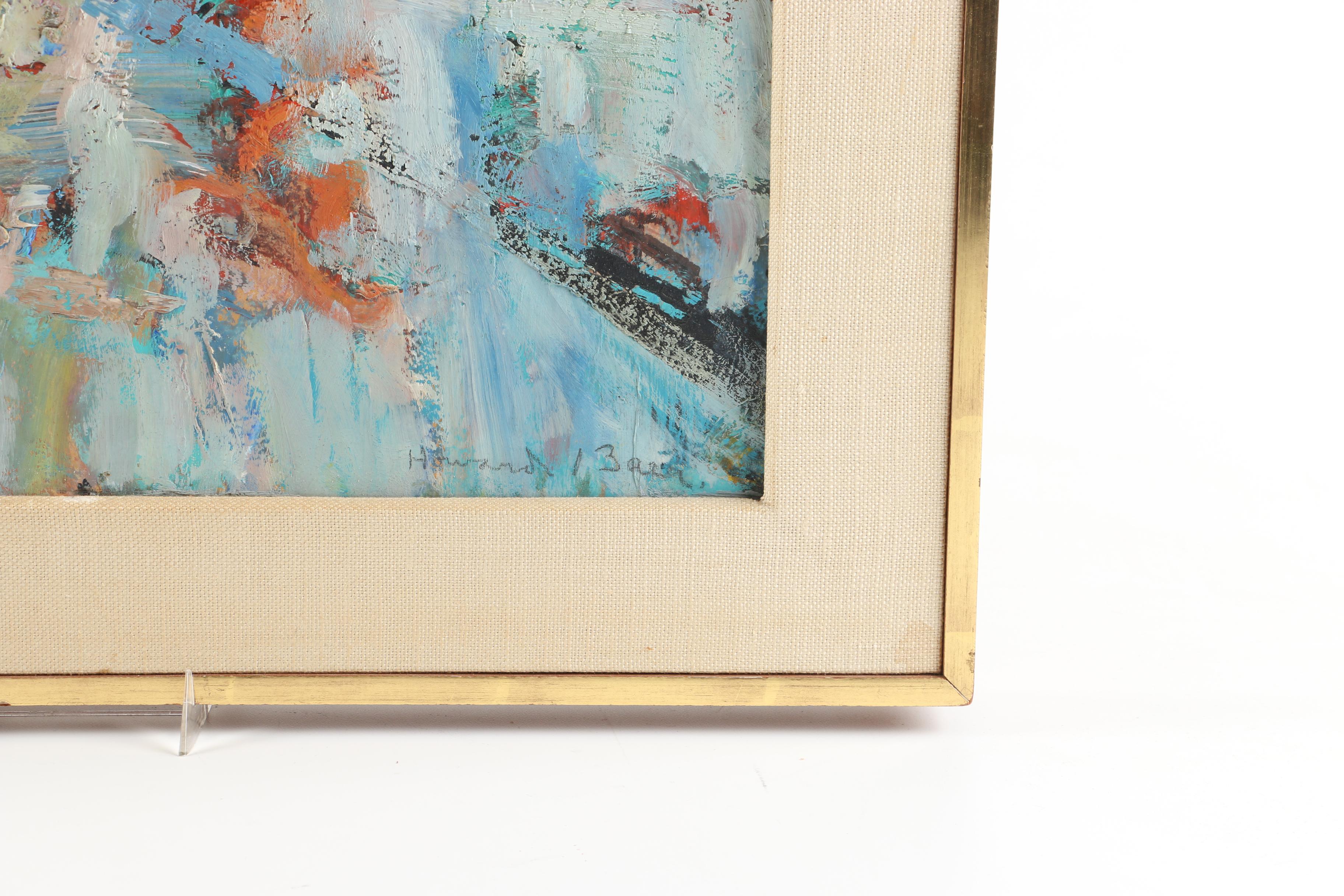 Howard Baer Abstract Oil Painting on Board