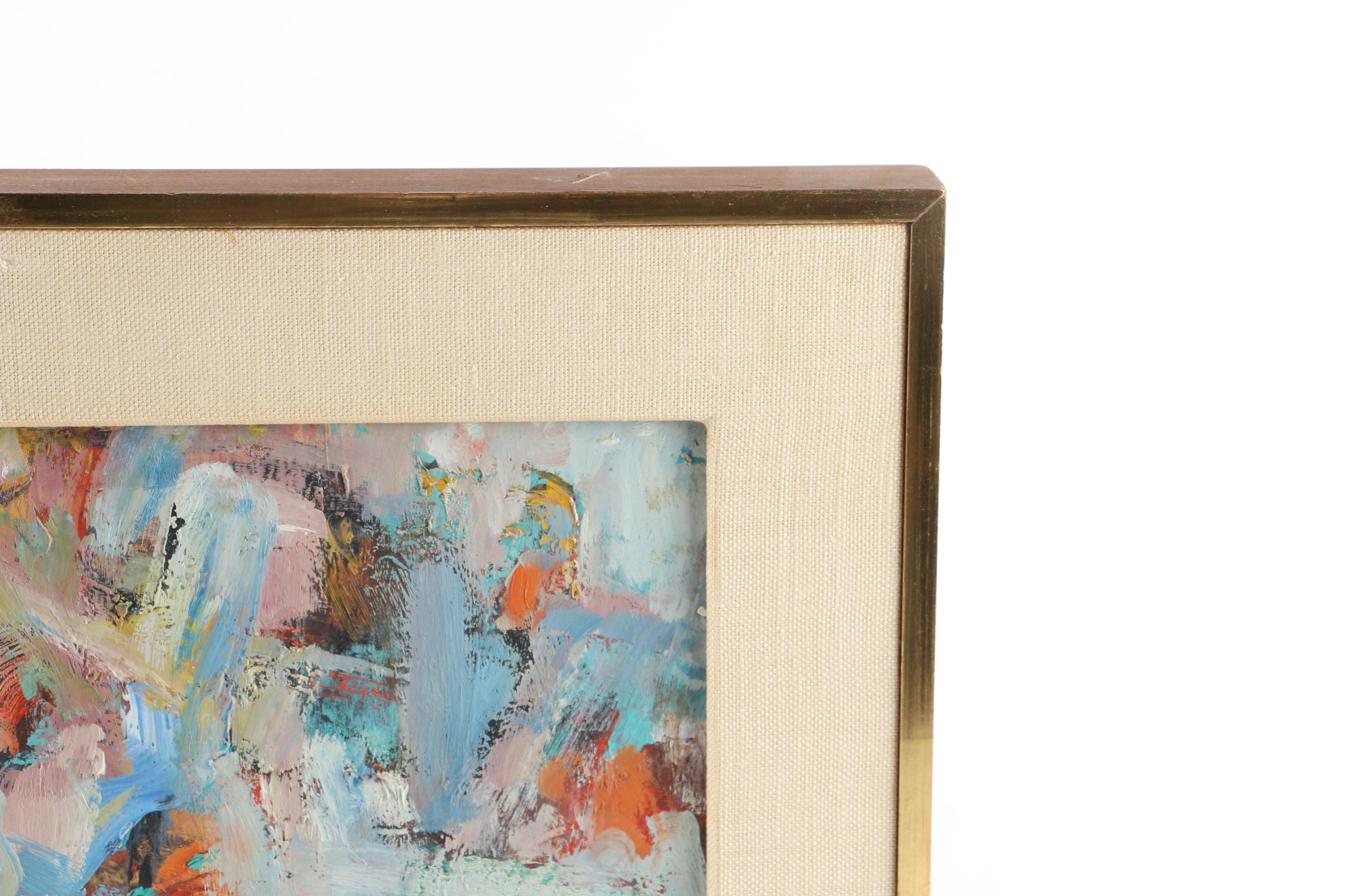 Howard Baer Abstract Oil Painting on Board