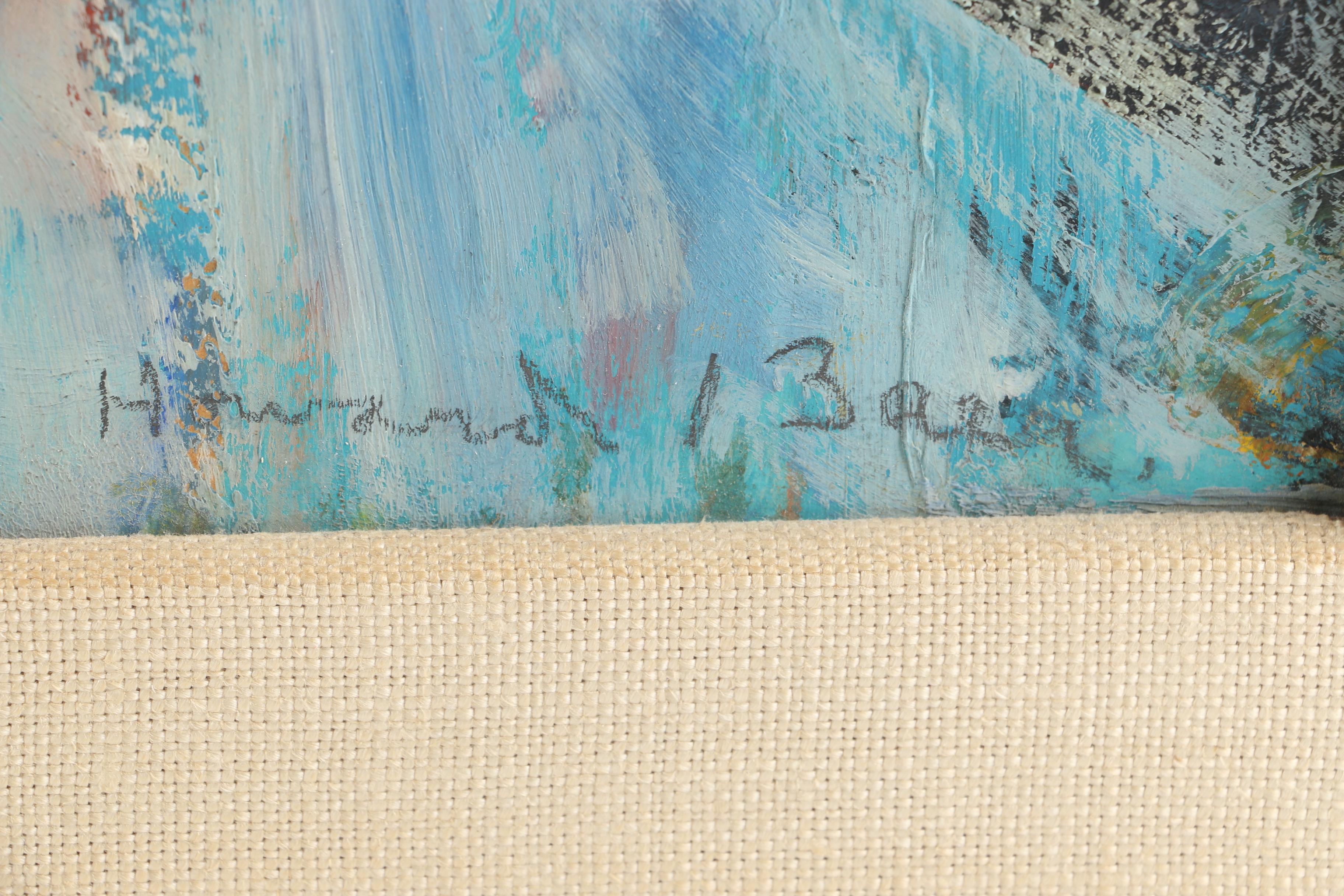 Howard Baer Abstract Oil Painting on Board