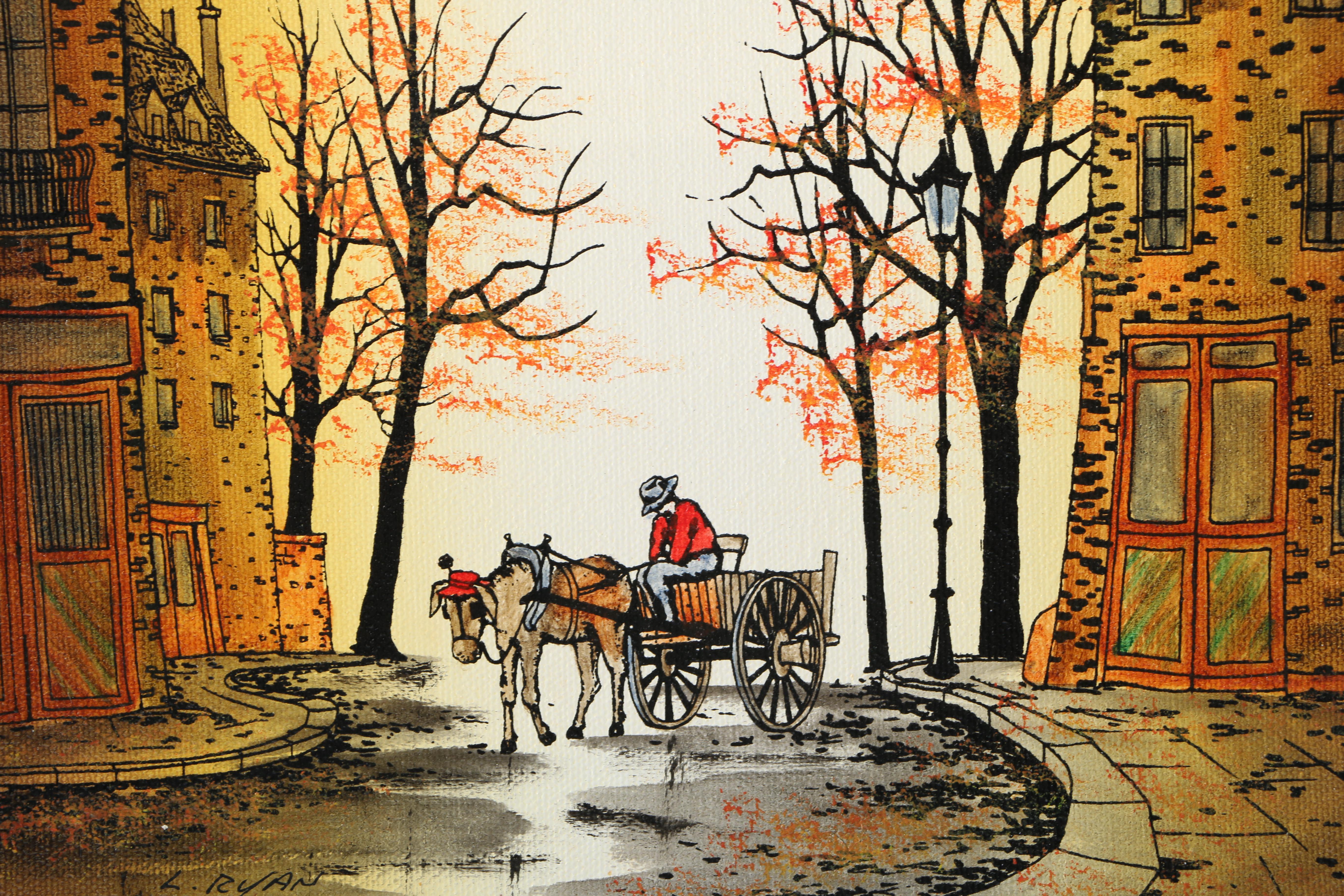 L. Ryan Oil on Canvas "Waiting"