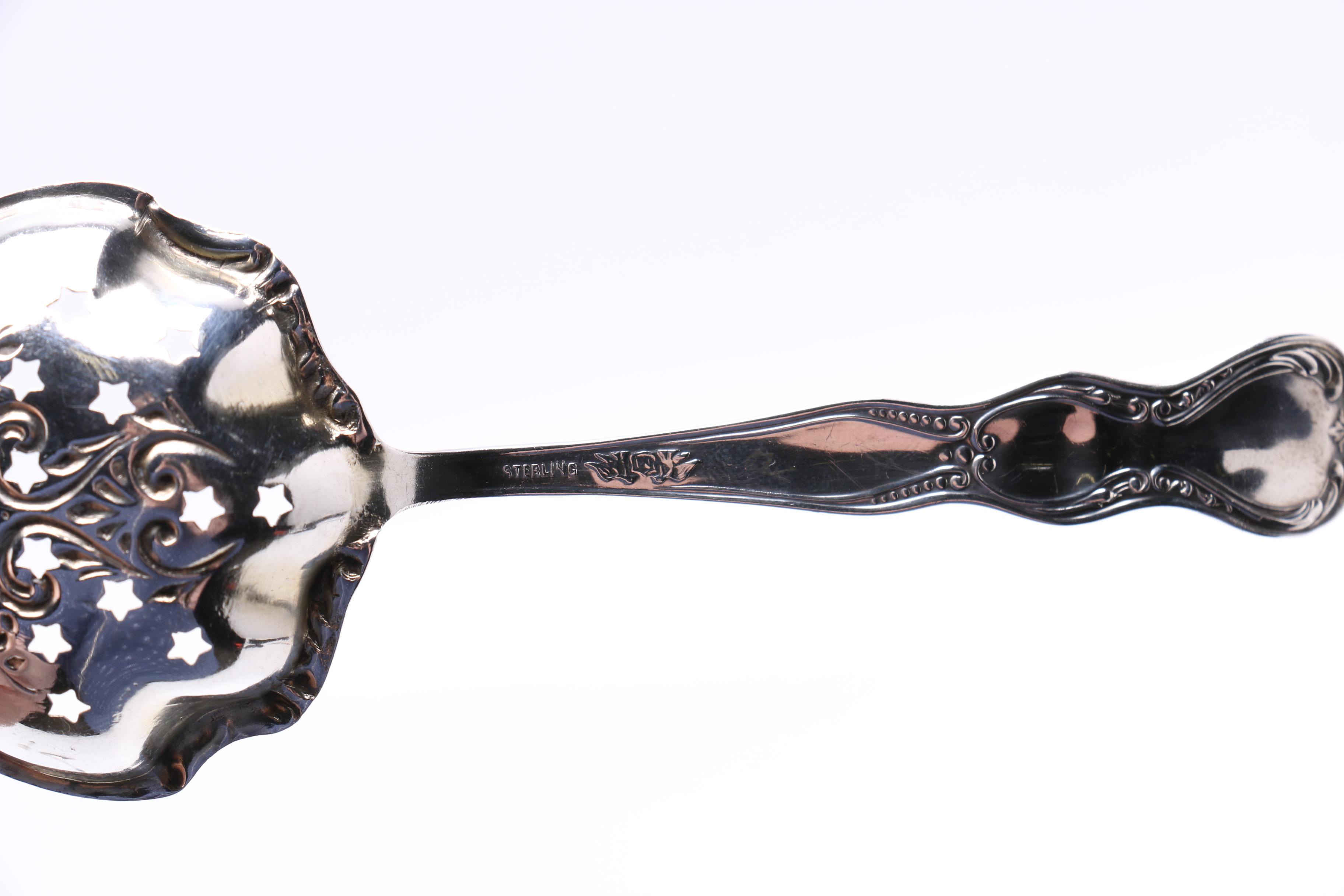 1799 London Sterling Ladle and Two American Sterling Serving Utensils