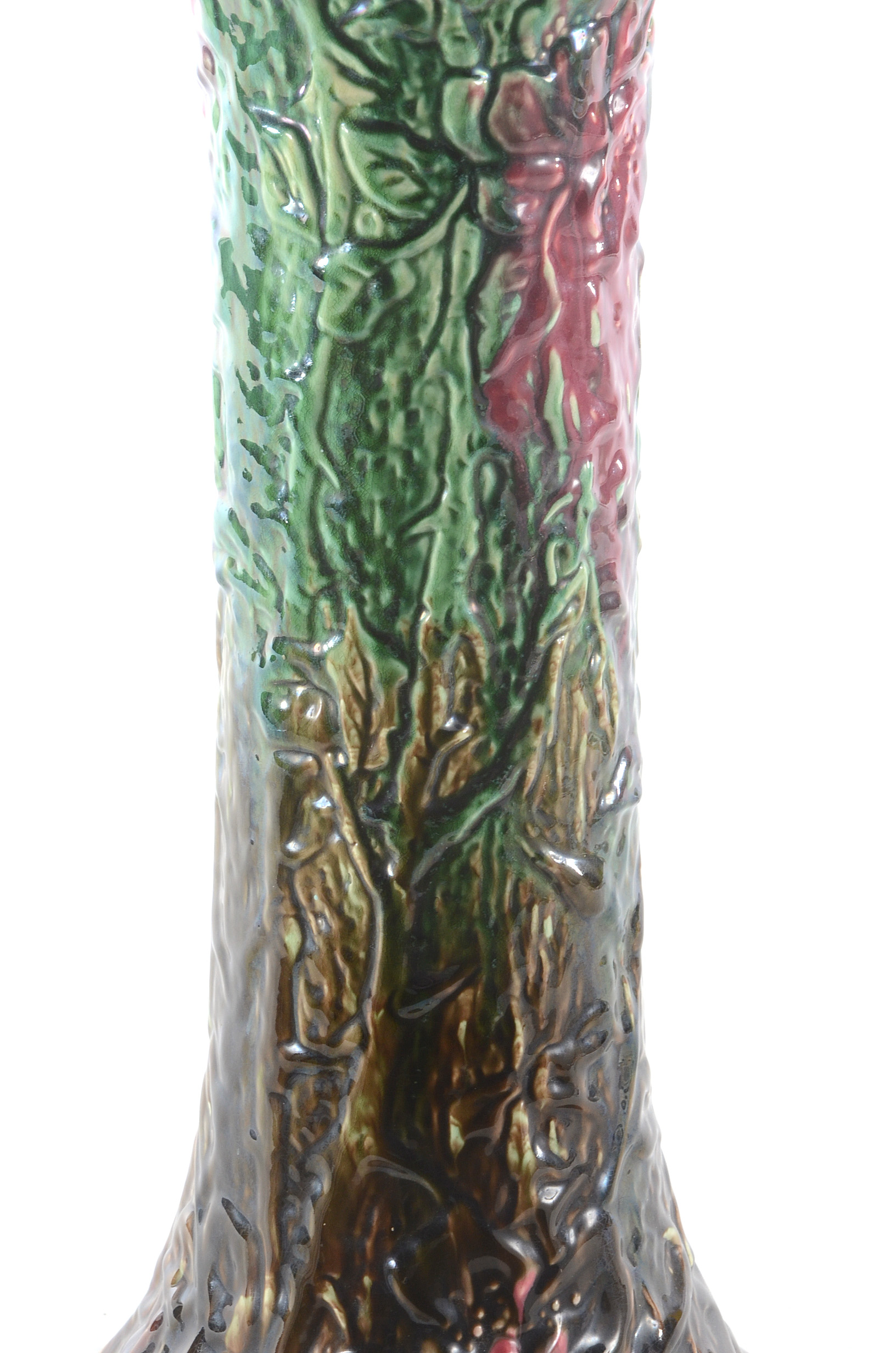 Vintage Majolica Jardiniere With Pedestal Base