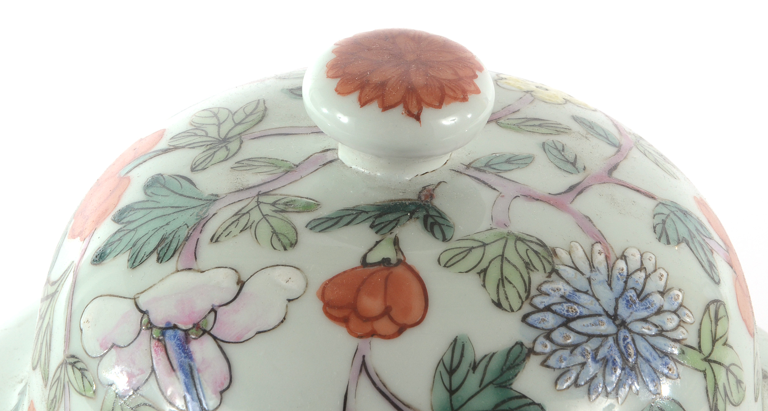 Hand Decorated Chinese Covered Jar