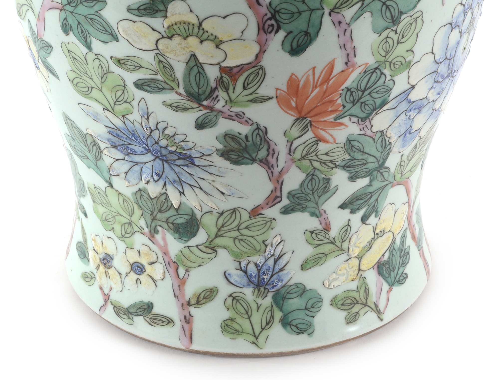 Hand Decorated Chinese Covered Jar