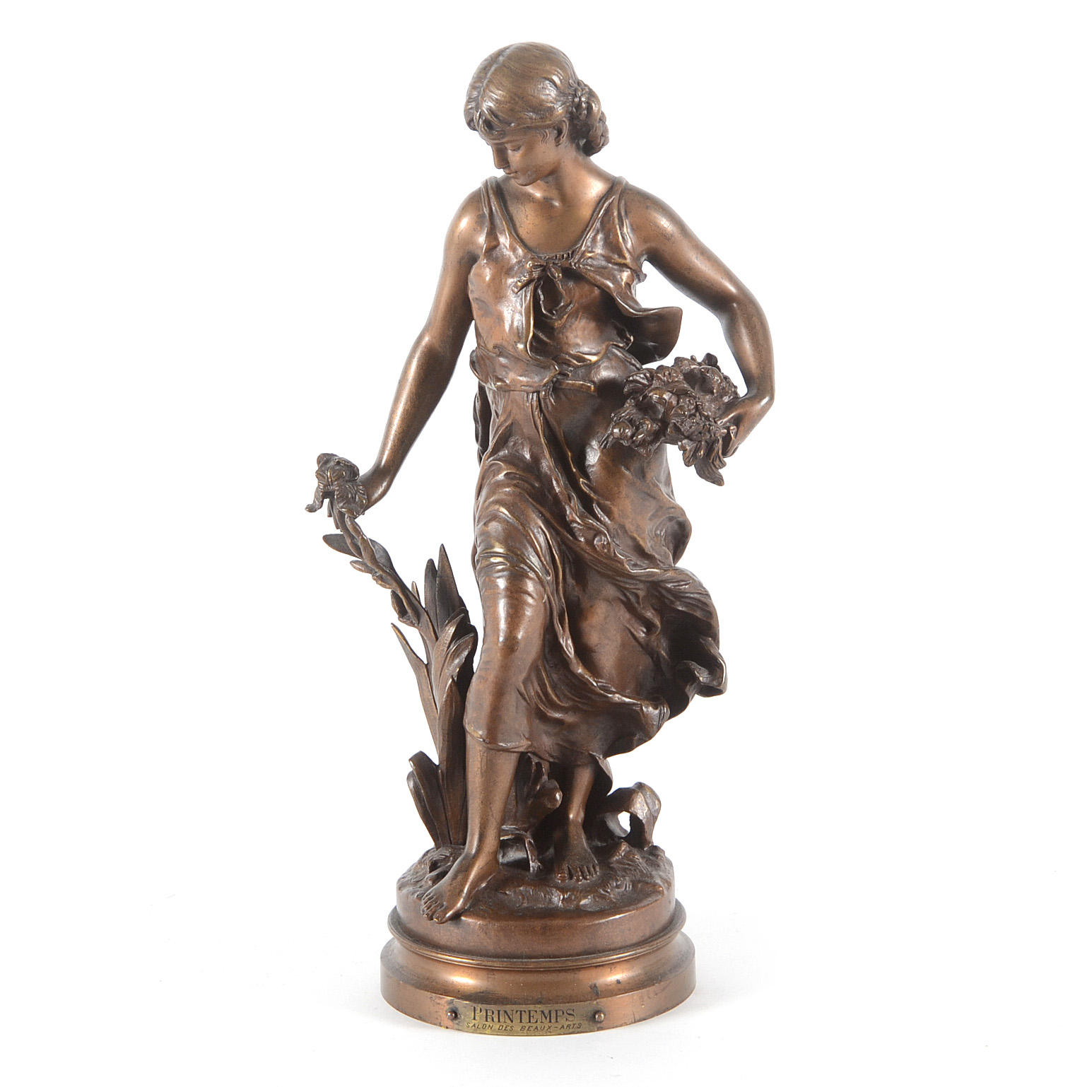 Hippolyte François Moreau Bronze Sculpture of "Printemps"