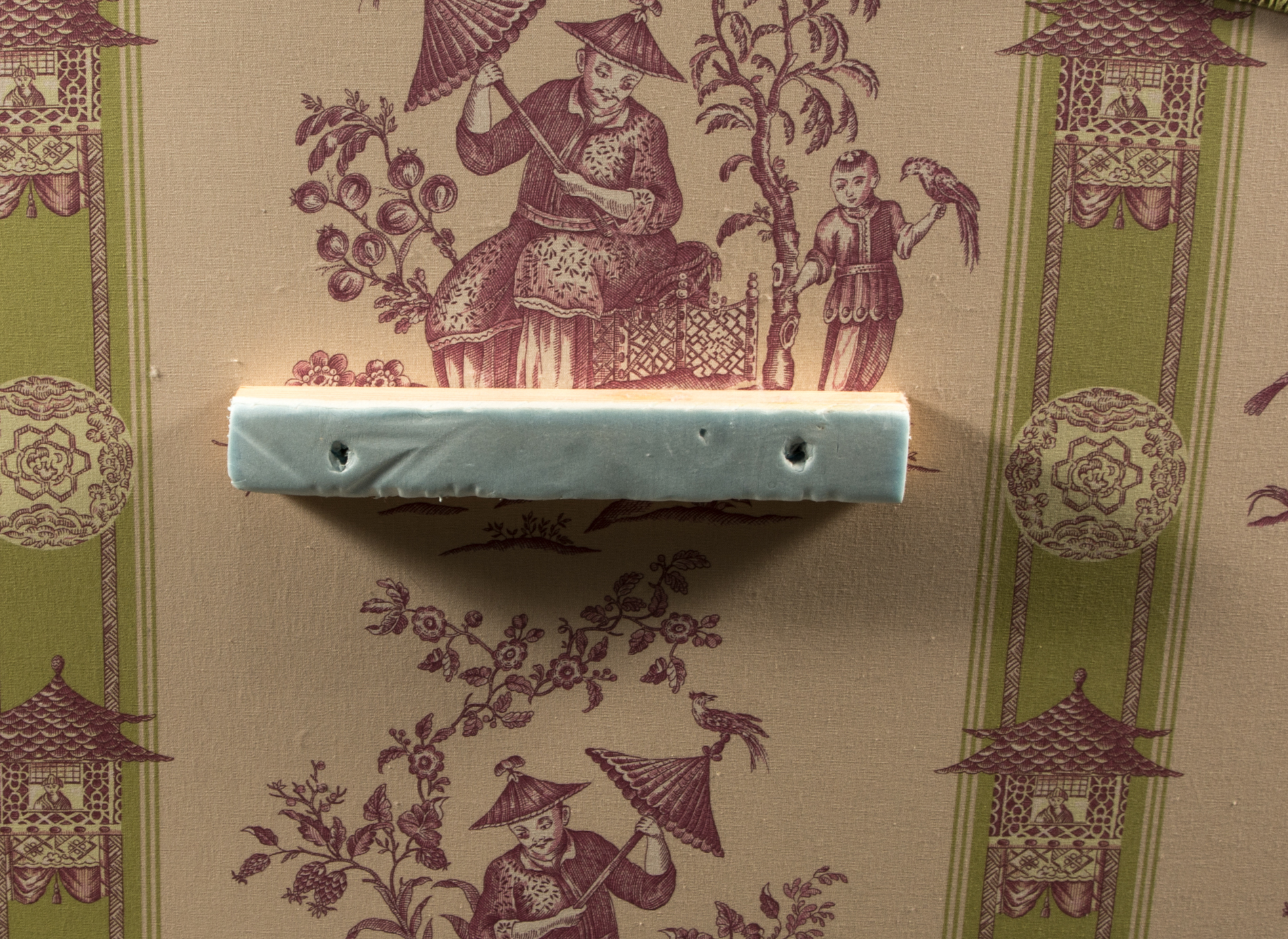 Oriental Toile Upholstered Queen Headboard