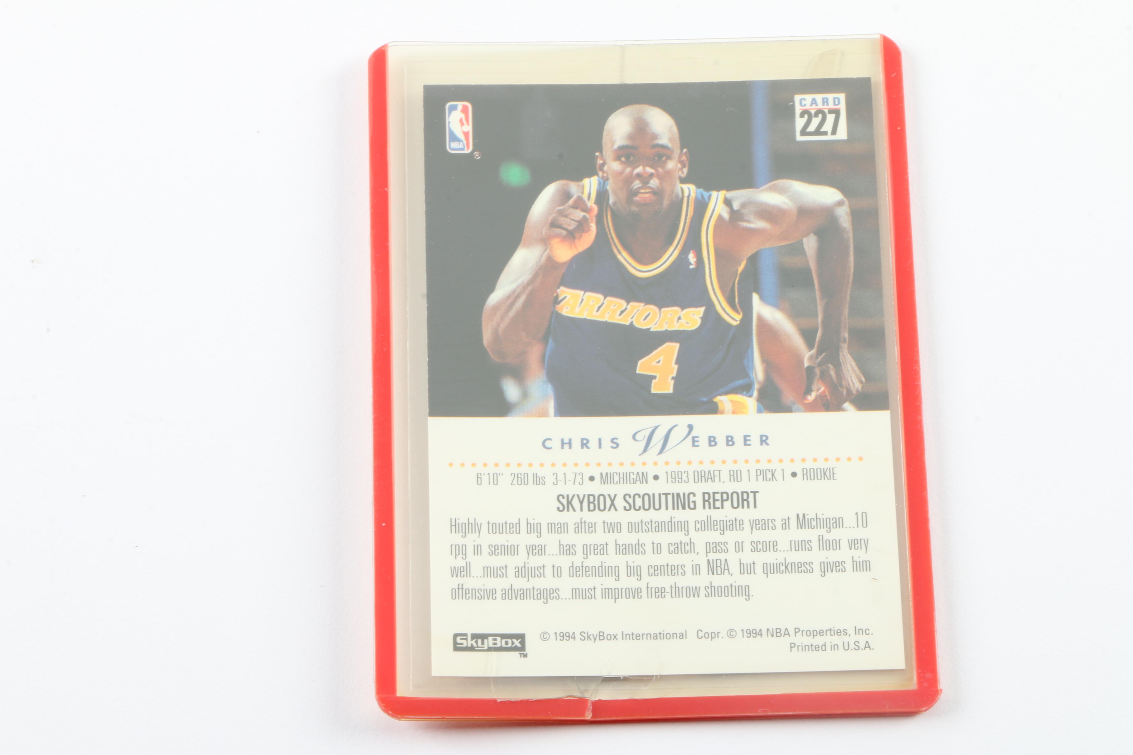 Collection of Chris Webber Basketball Cards