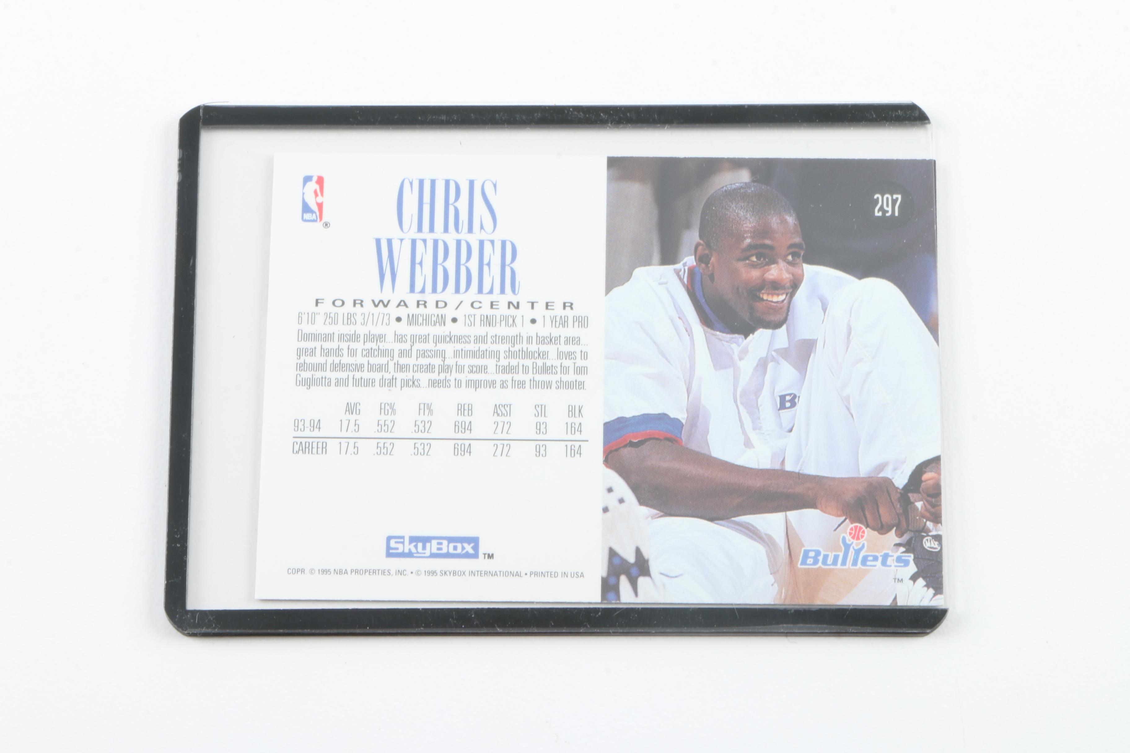 Collection of Chris Webber Basketball Cards