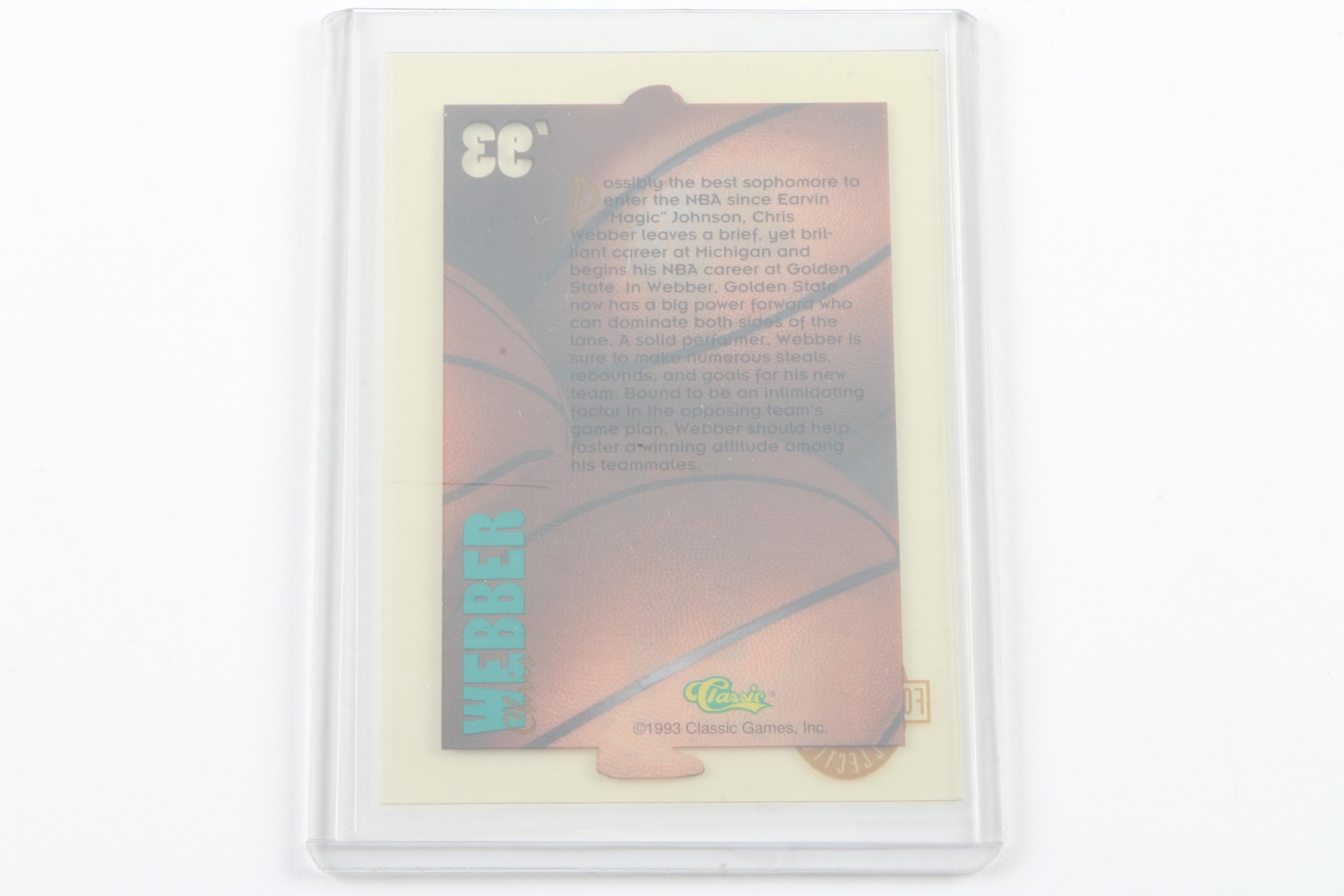 Collection of Chris Webber Basketball Cards