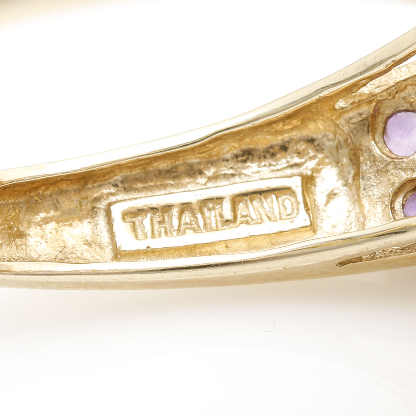 10K Yellow Gold Citrine, Amethyst, and Diamond Ring