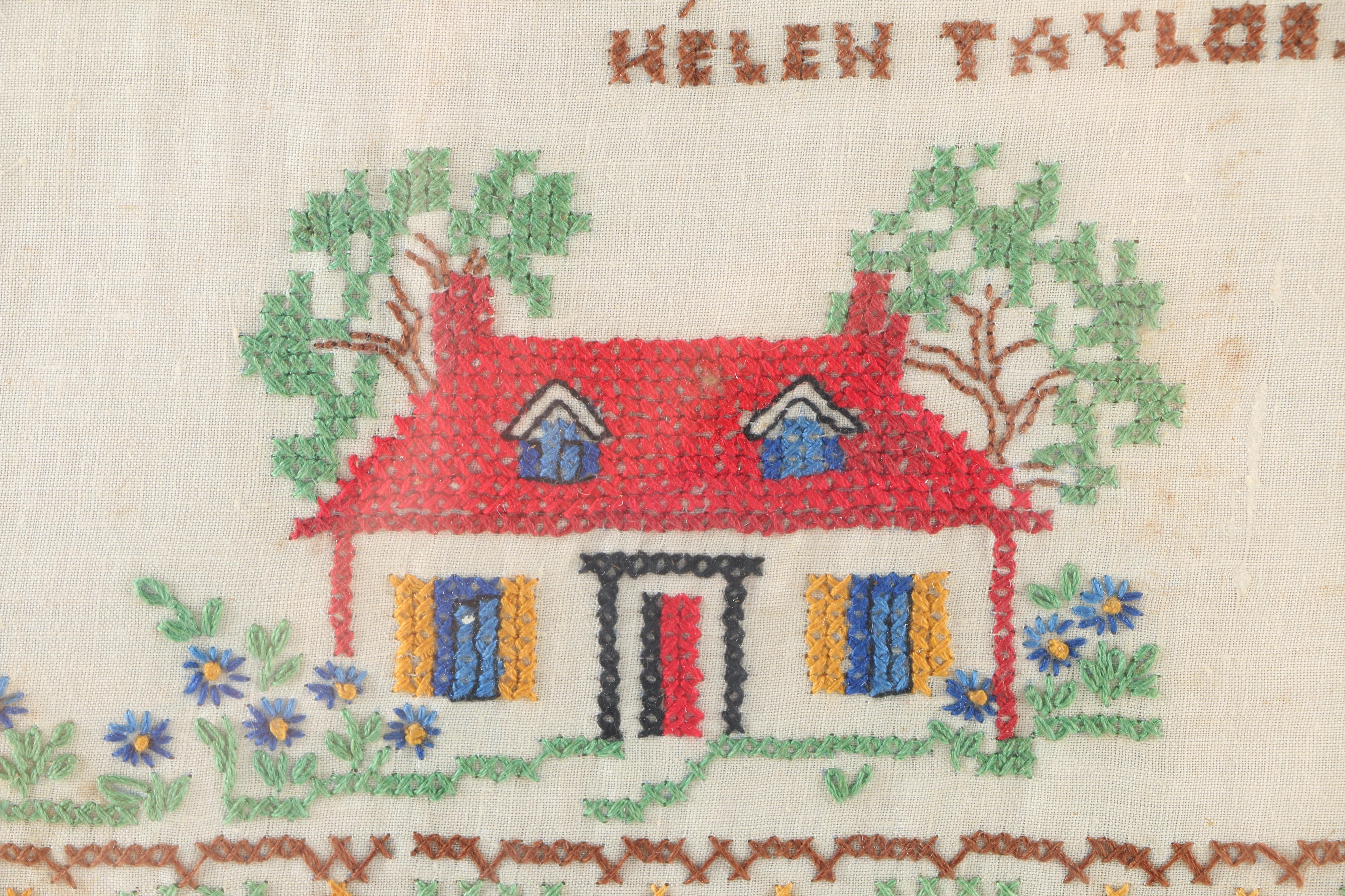 Vintage Framed Cross Stitch Samplers