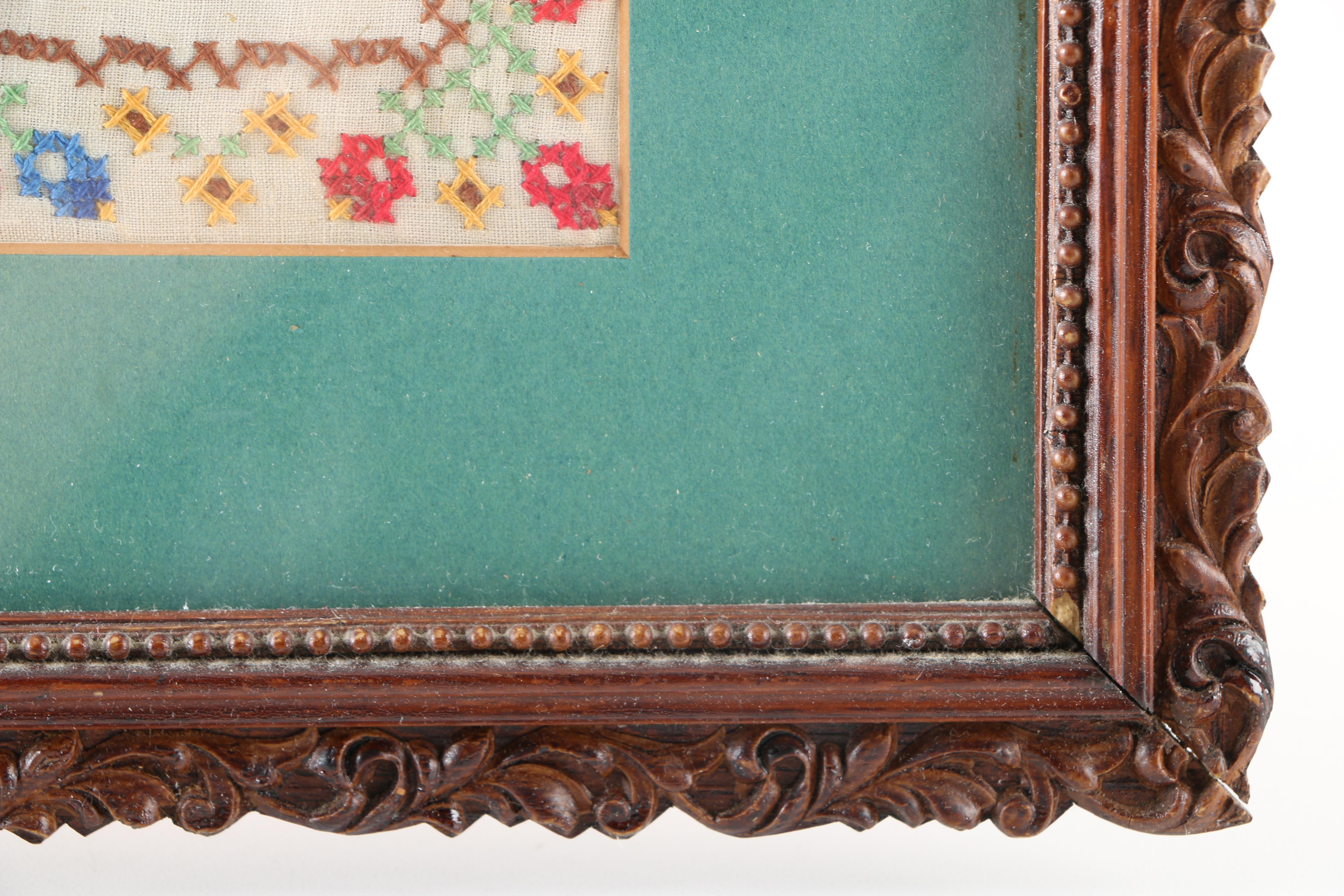 Vintage Framed Cross Stitch Samplers
