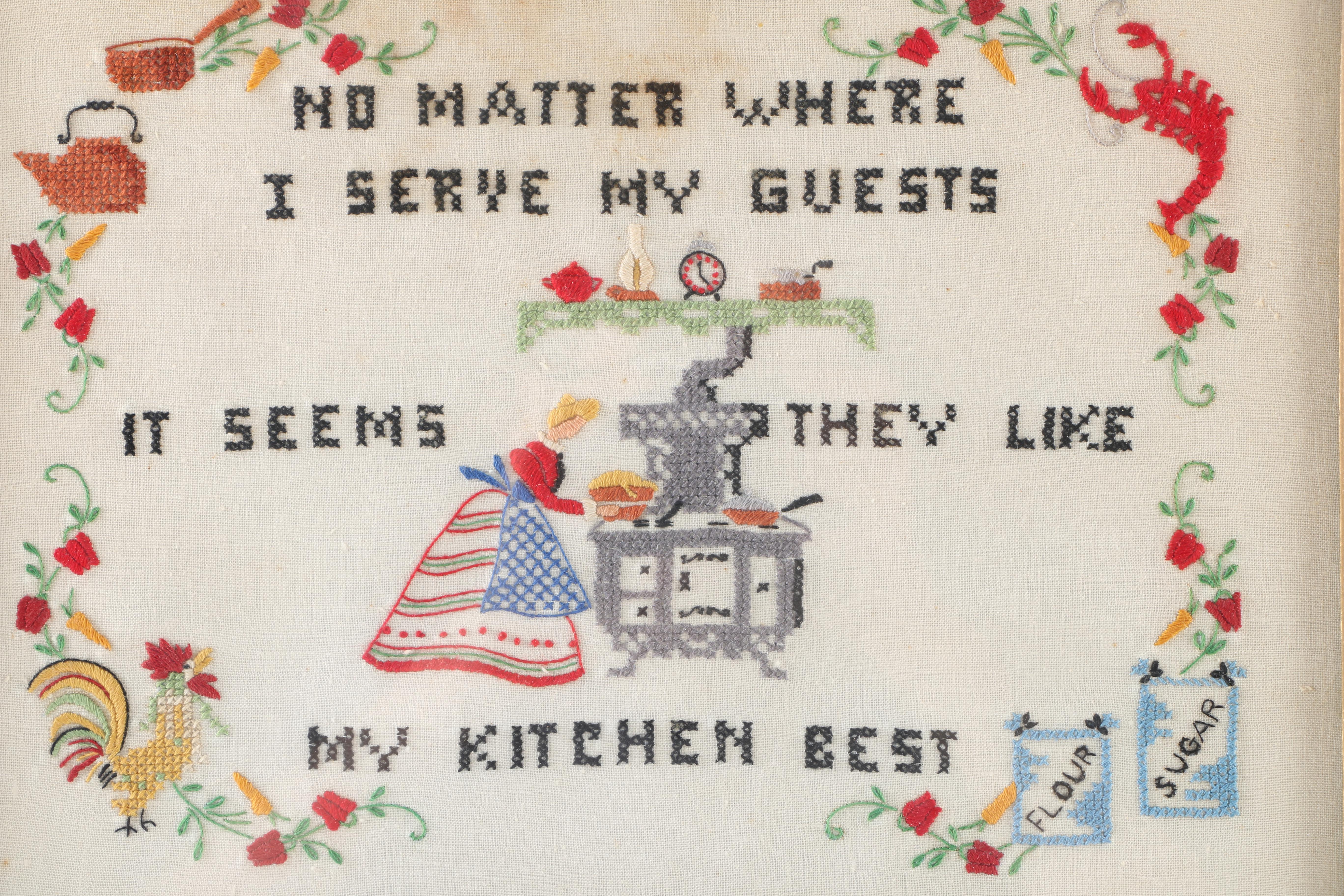 Vintage Framed Cross Stitch Samplers