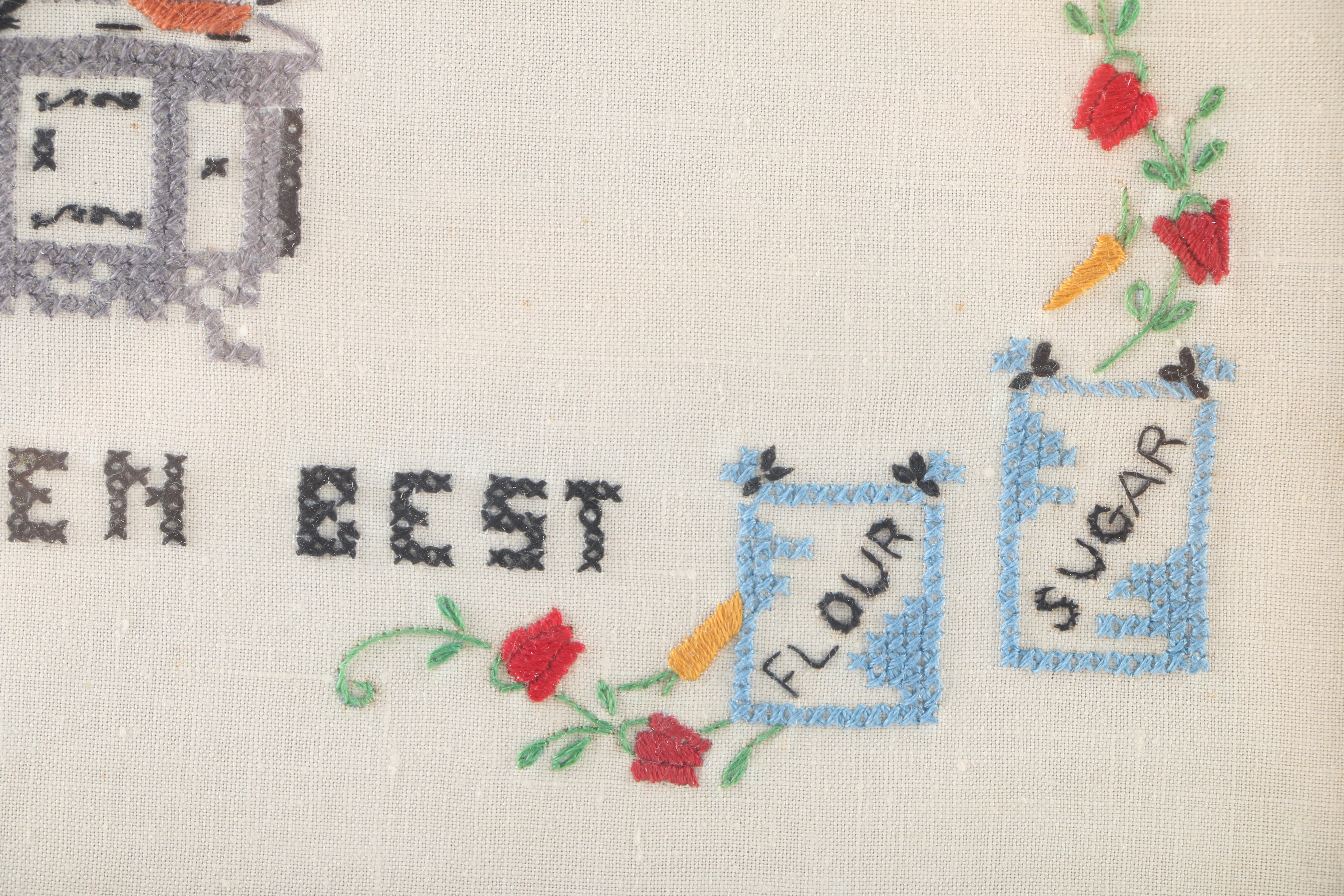 Vintage Framed Cross Stitch Samplers