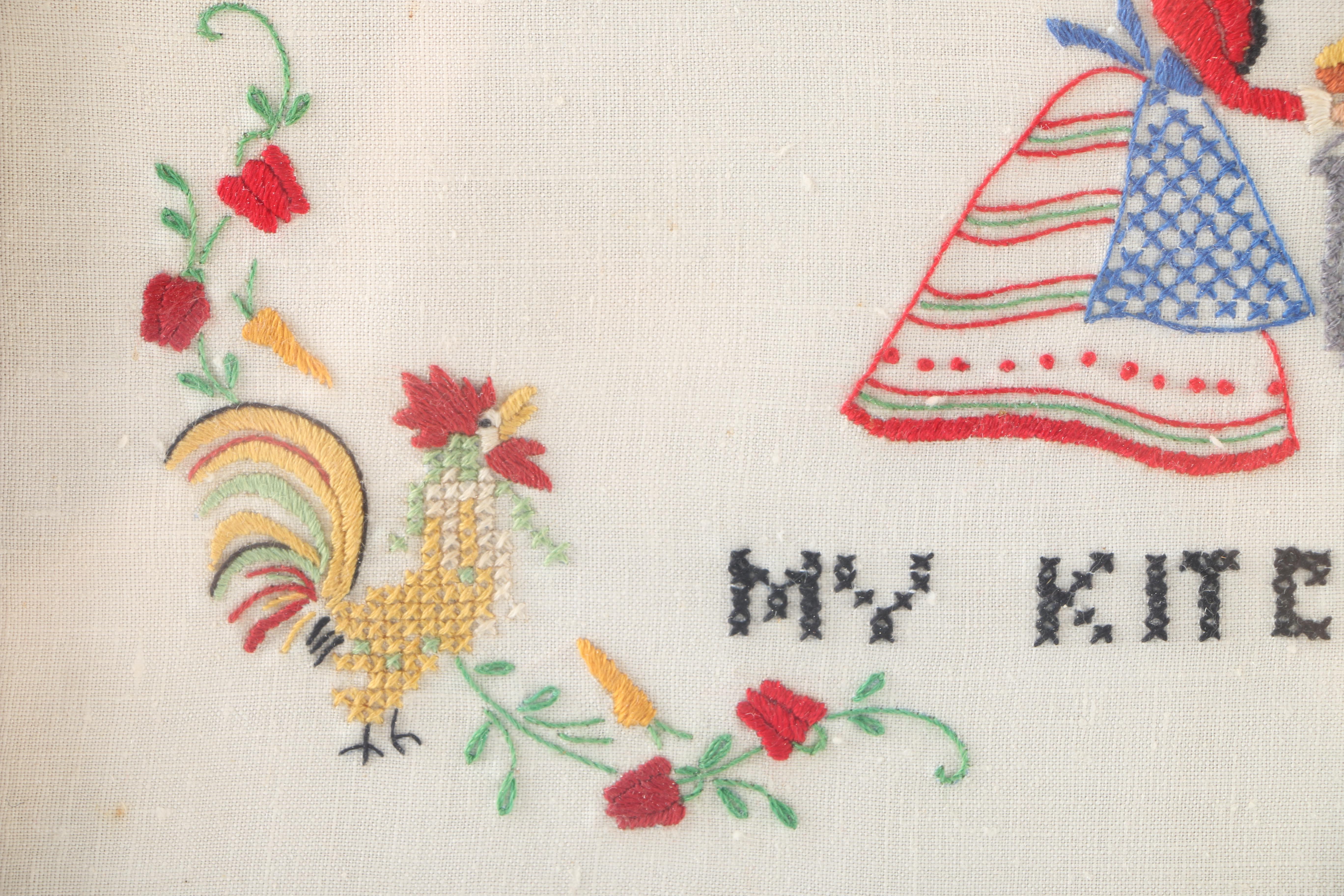 Vintage Framed Cross Stitch Samplers