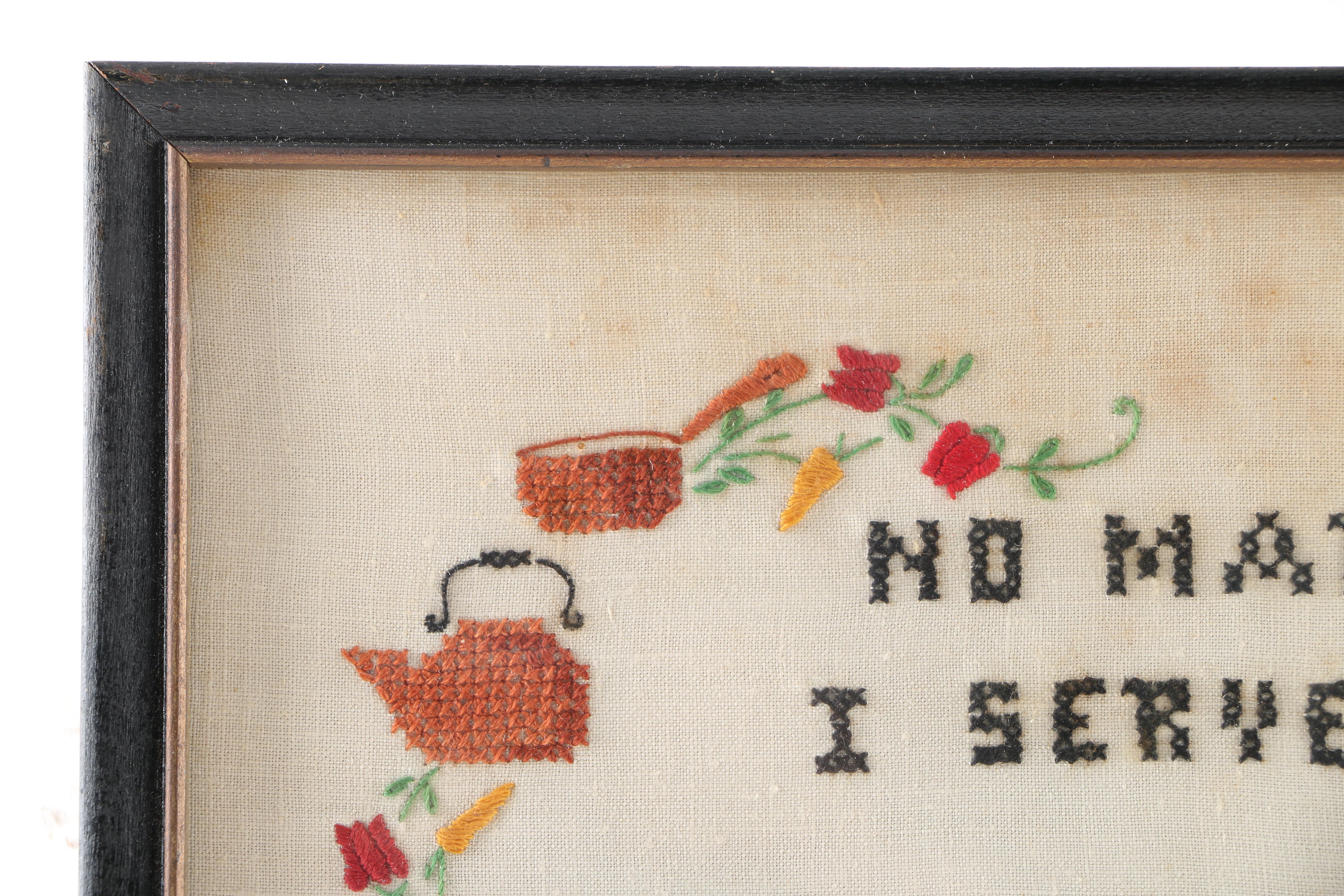 Vintage Framed Cross Stitch Samplers