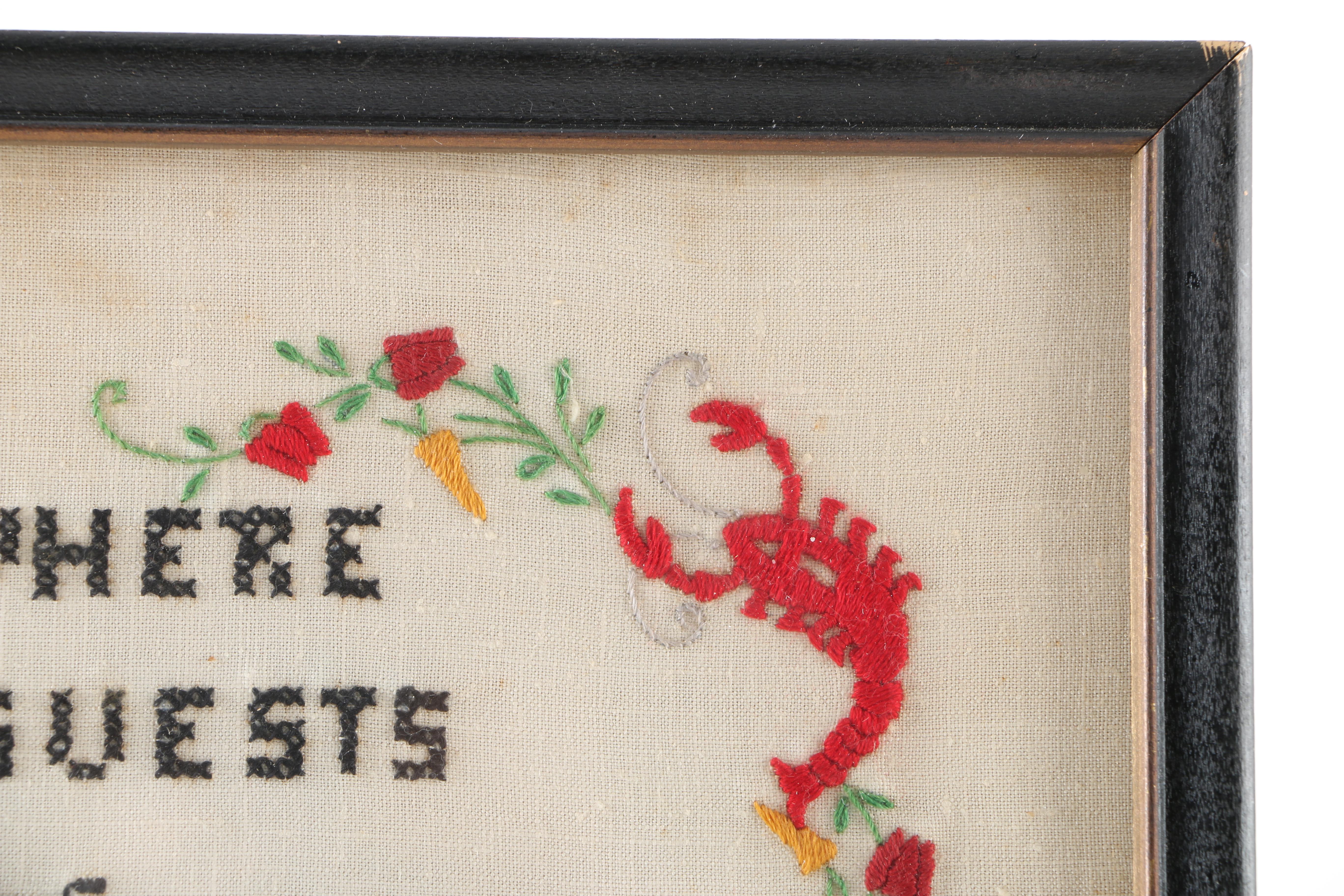 Vintage Framed Cross Stitch Samplers