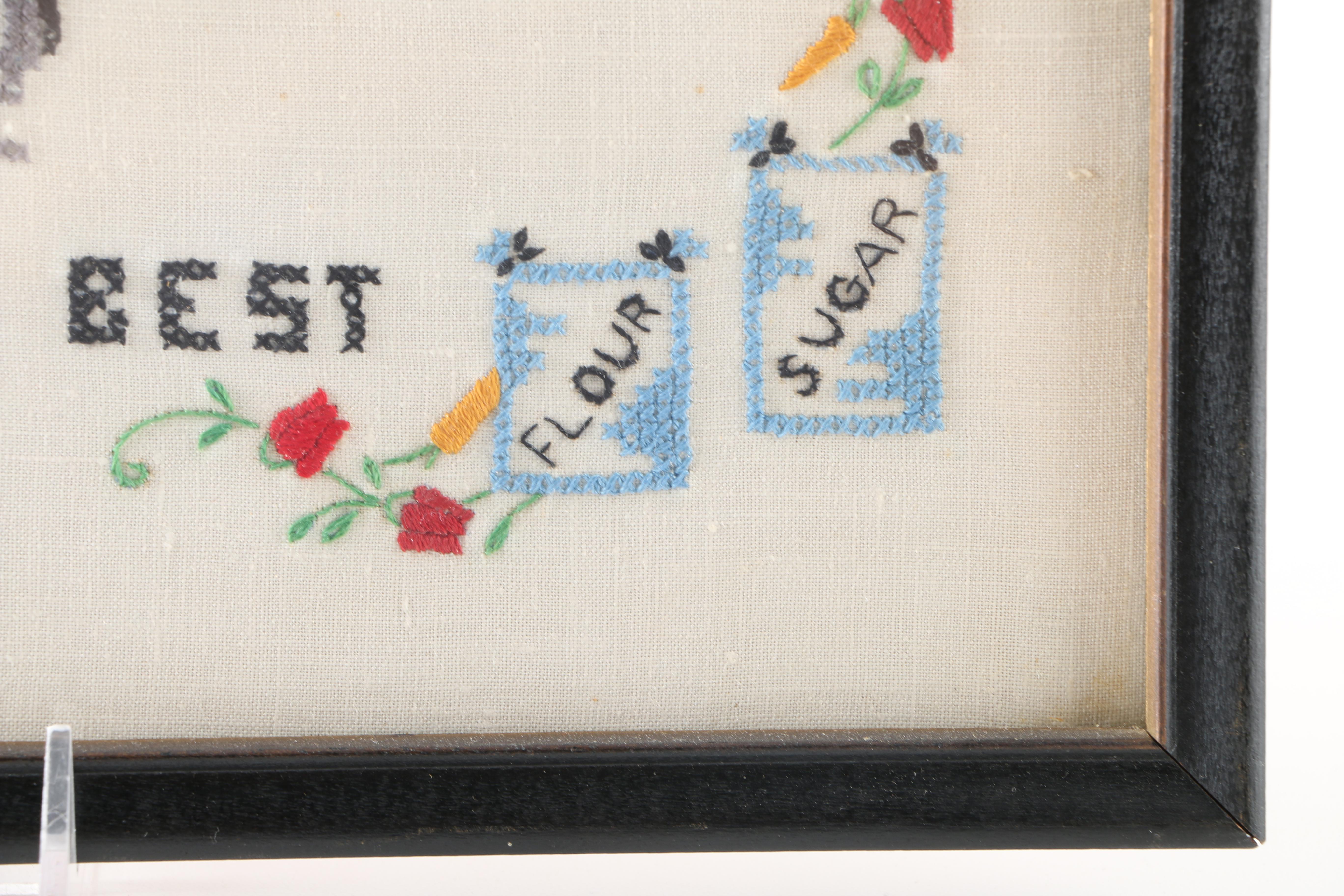 Vintage Framed Cross Stitch Samplers