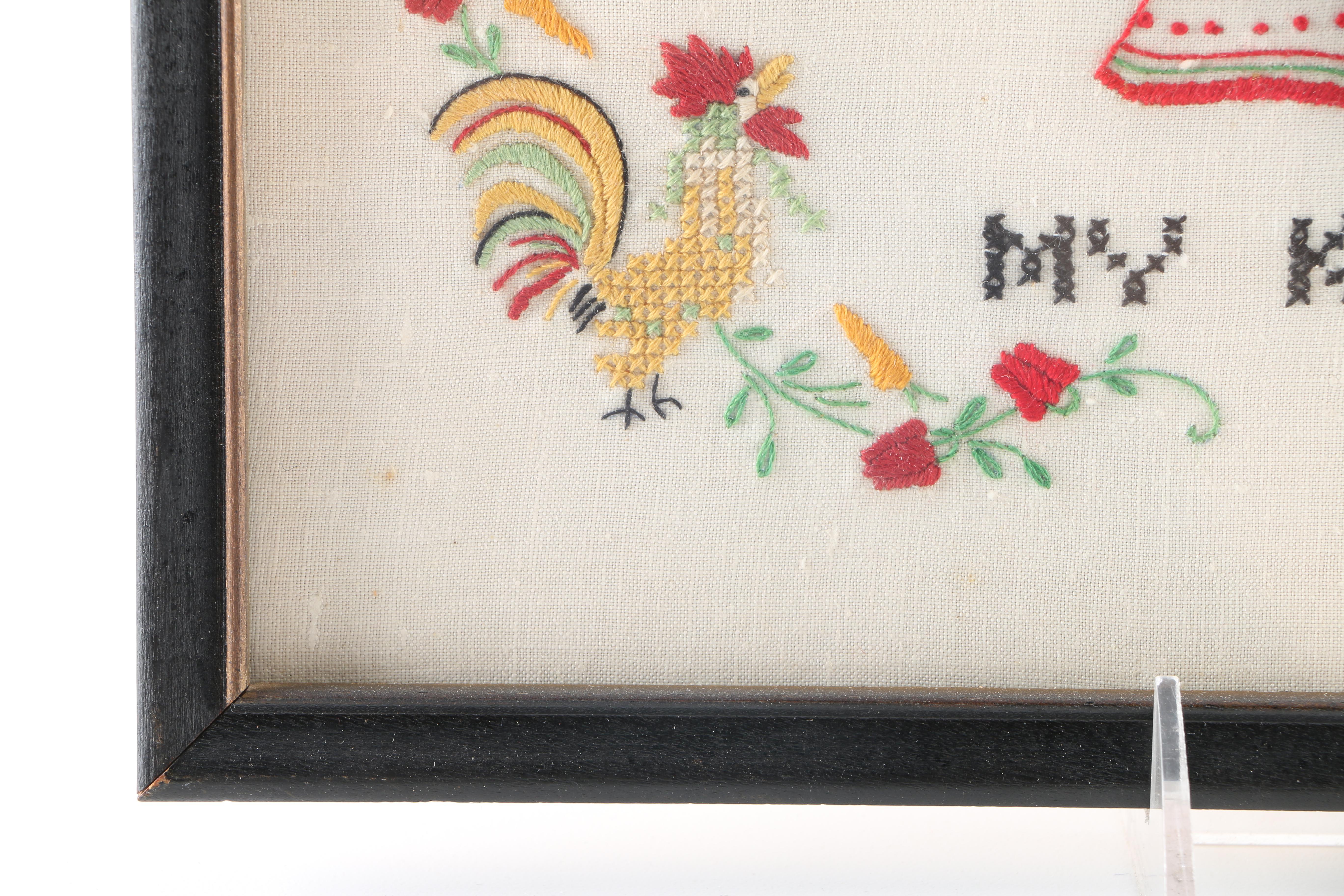 Vintage Framed Cross Stitch Samplers