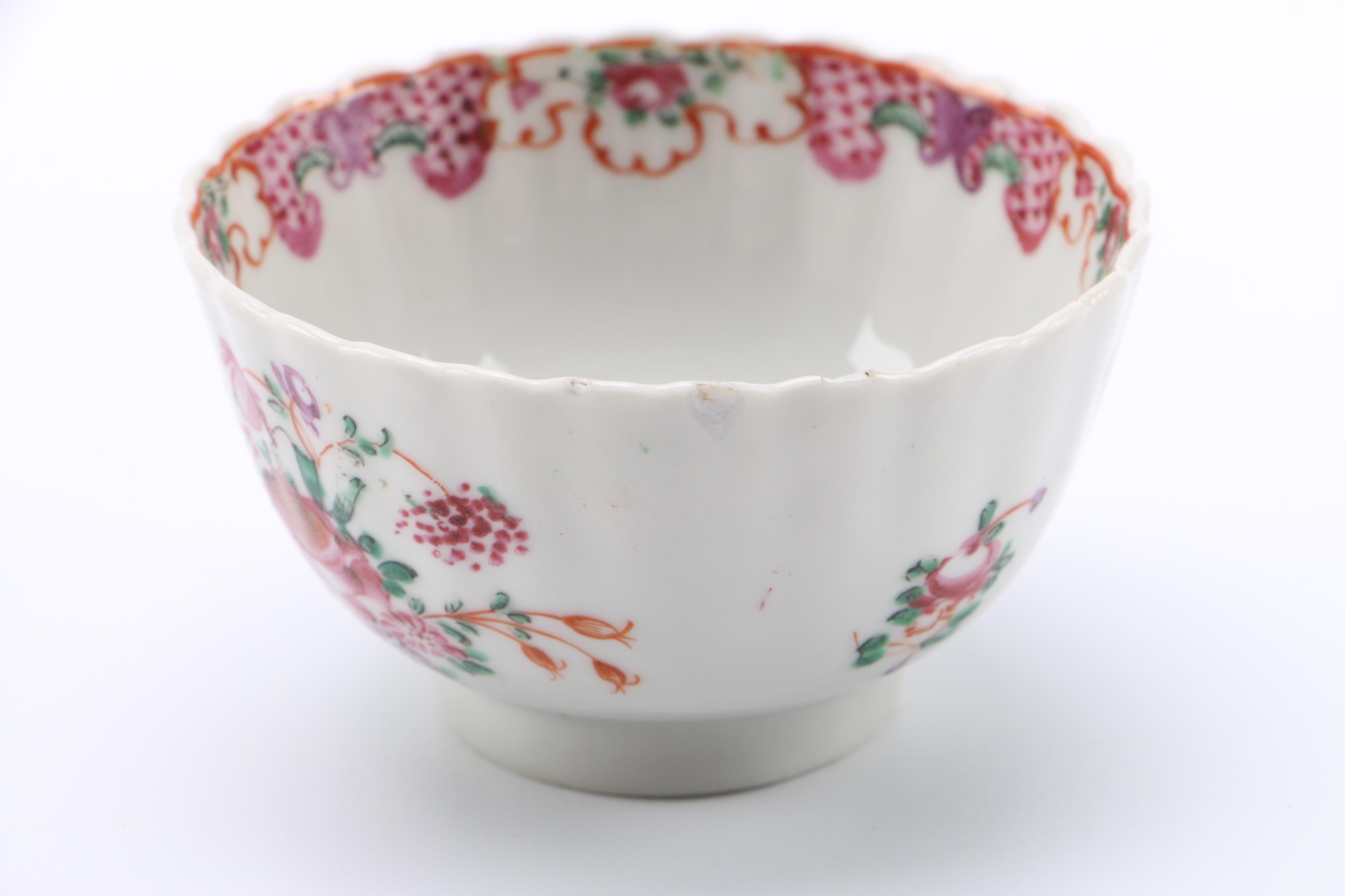 Antique Chinese Famille Rose Tea Bowl And Saucer