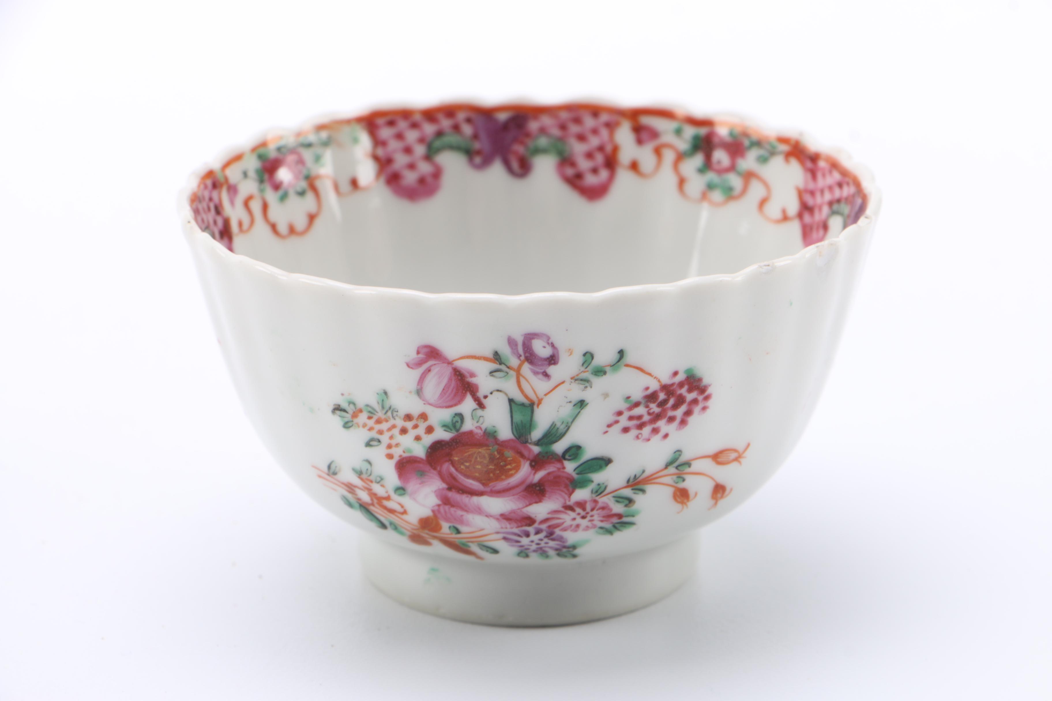 Antique Chinese Famille Rose Tea Bowl And Saucer