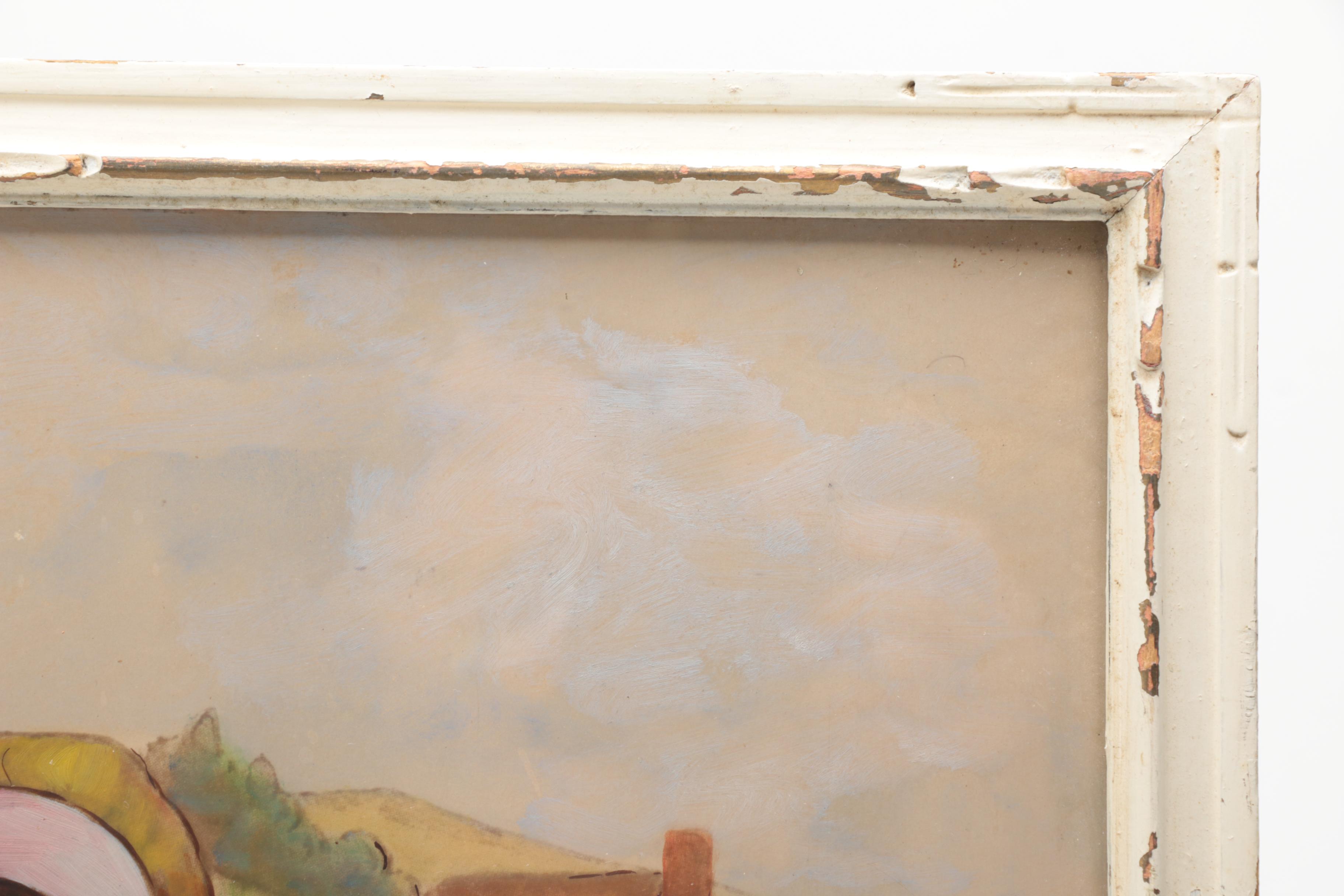 Hand-Painted Offset Lithograph After Mary LaFetra Russell