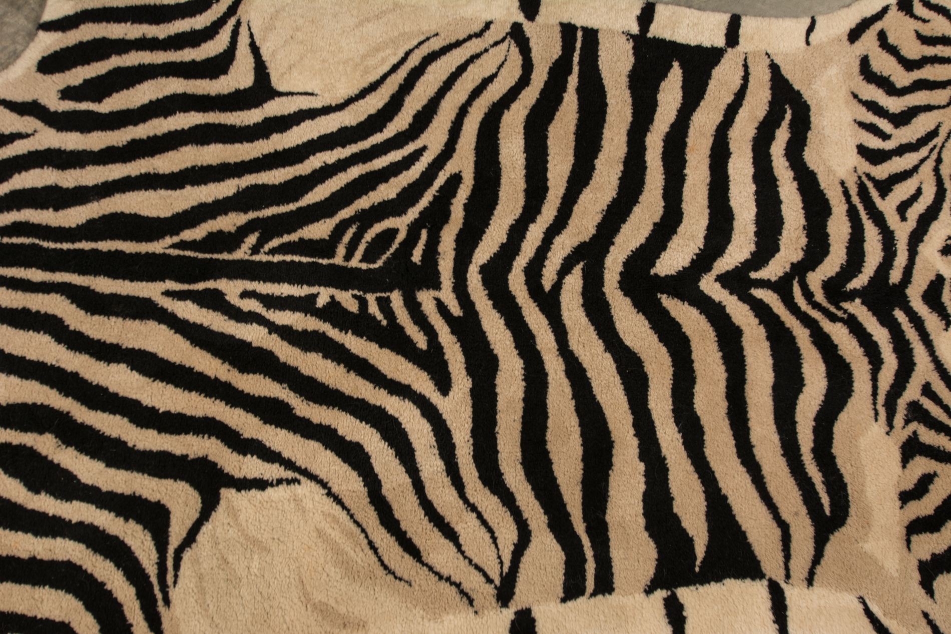 Hand Tufted Faux Zebra Hide Rug