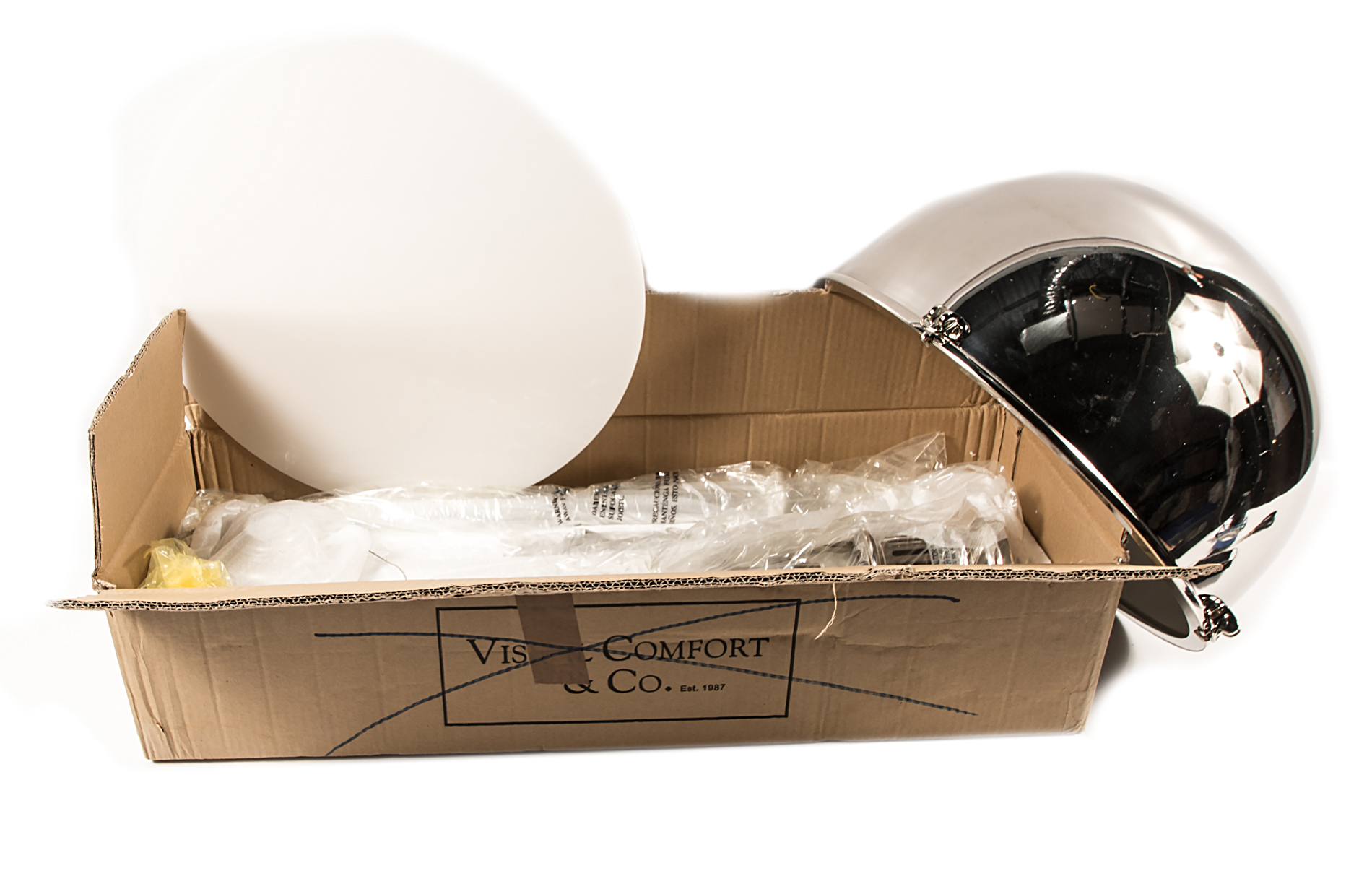 Visual Comfort "Studio Sandy Chapman Yoke" Industrial Style Pendant Light