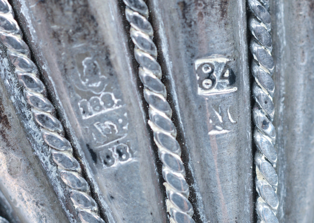 Antique Russian .875 Silver Fluted Cone Ornament