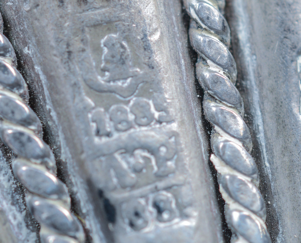 Antique Russian .875 Silver Fluted Cone Ornament