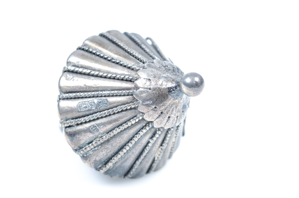 Antique Russian .875 Silver Fluted Cone Ornament