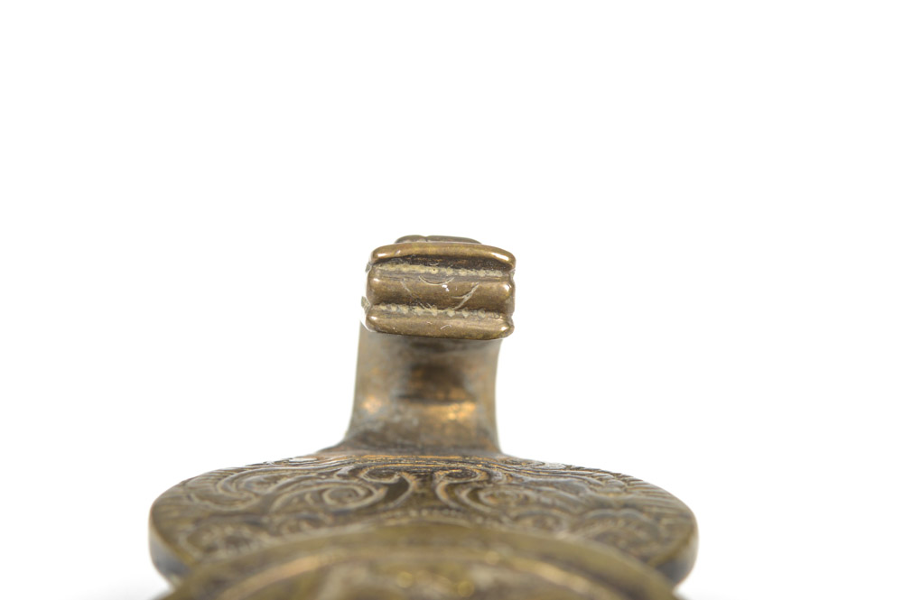 Antique Chinese Brass Bat Motif Buckle