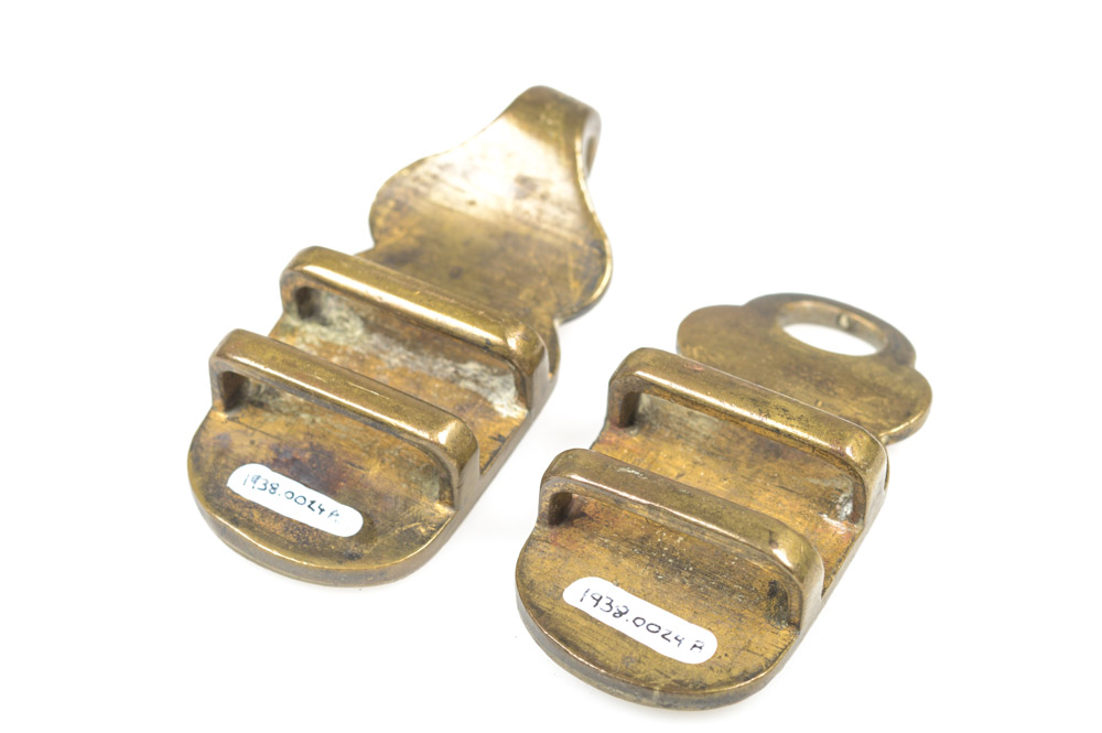 Antique Chinese Brass Bat Motif Buckle