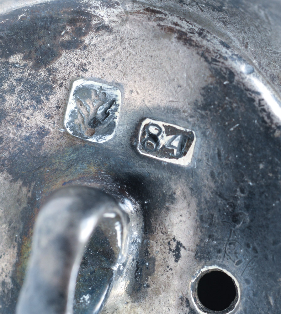 Antique .875 Silver Russian Ornament