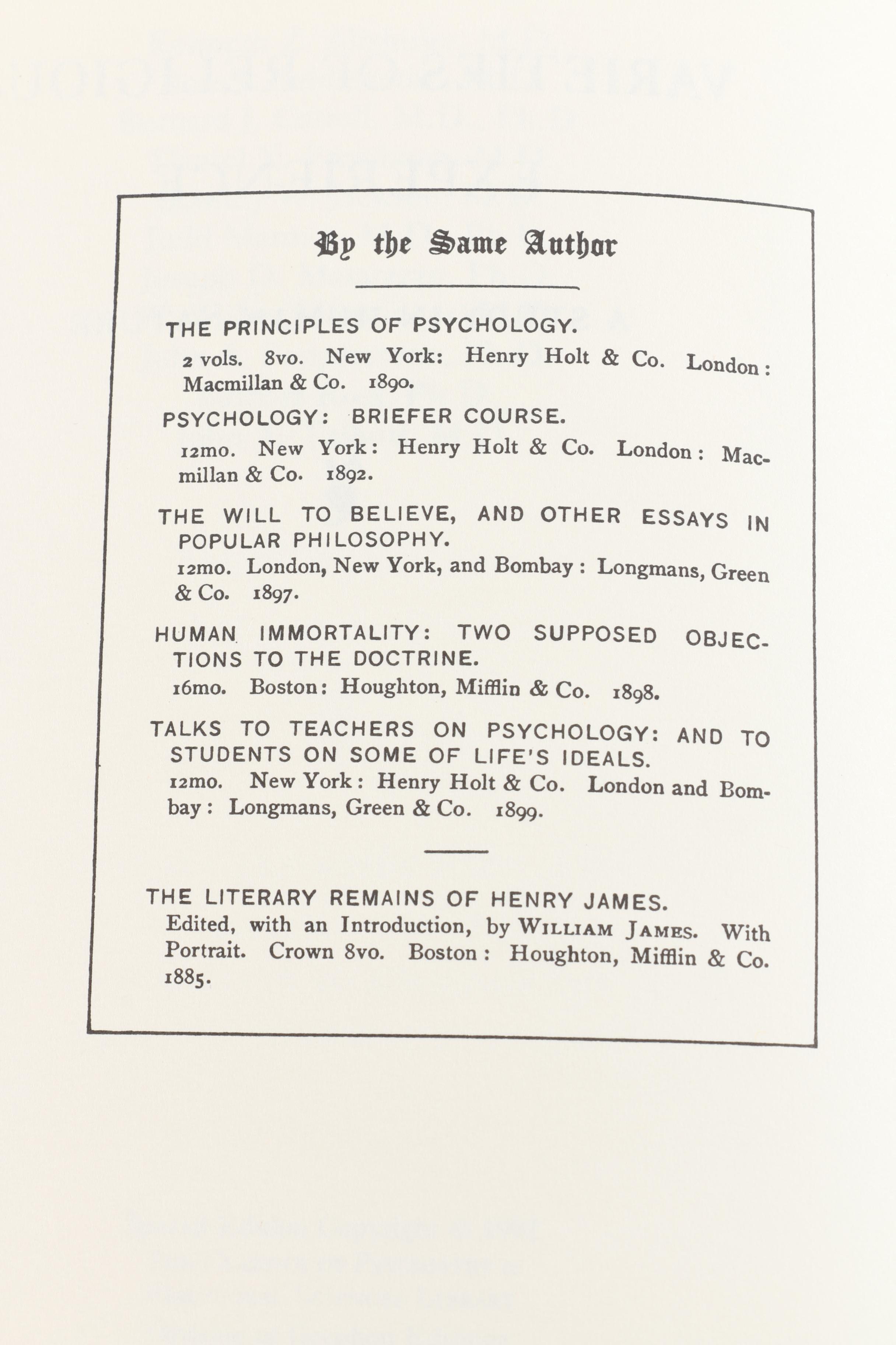 Vintage Reprints of Freud, James, and Pinel
