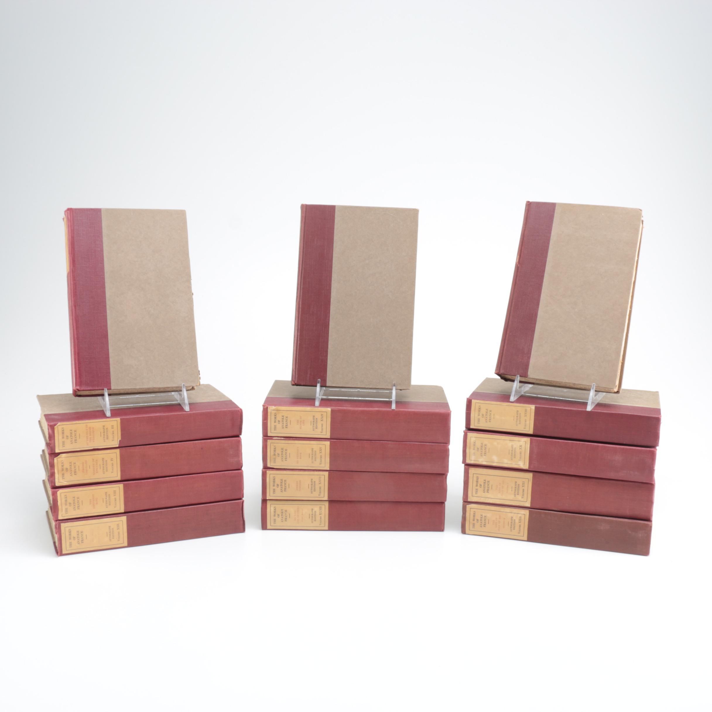 Autographed Limited Edition Fifteen-Volume "The Works of Anatole France"