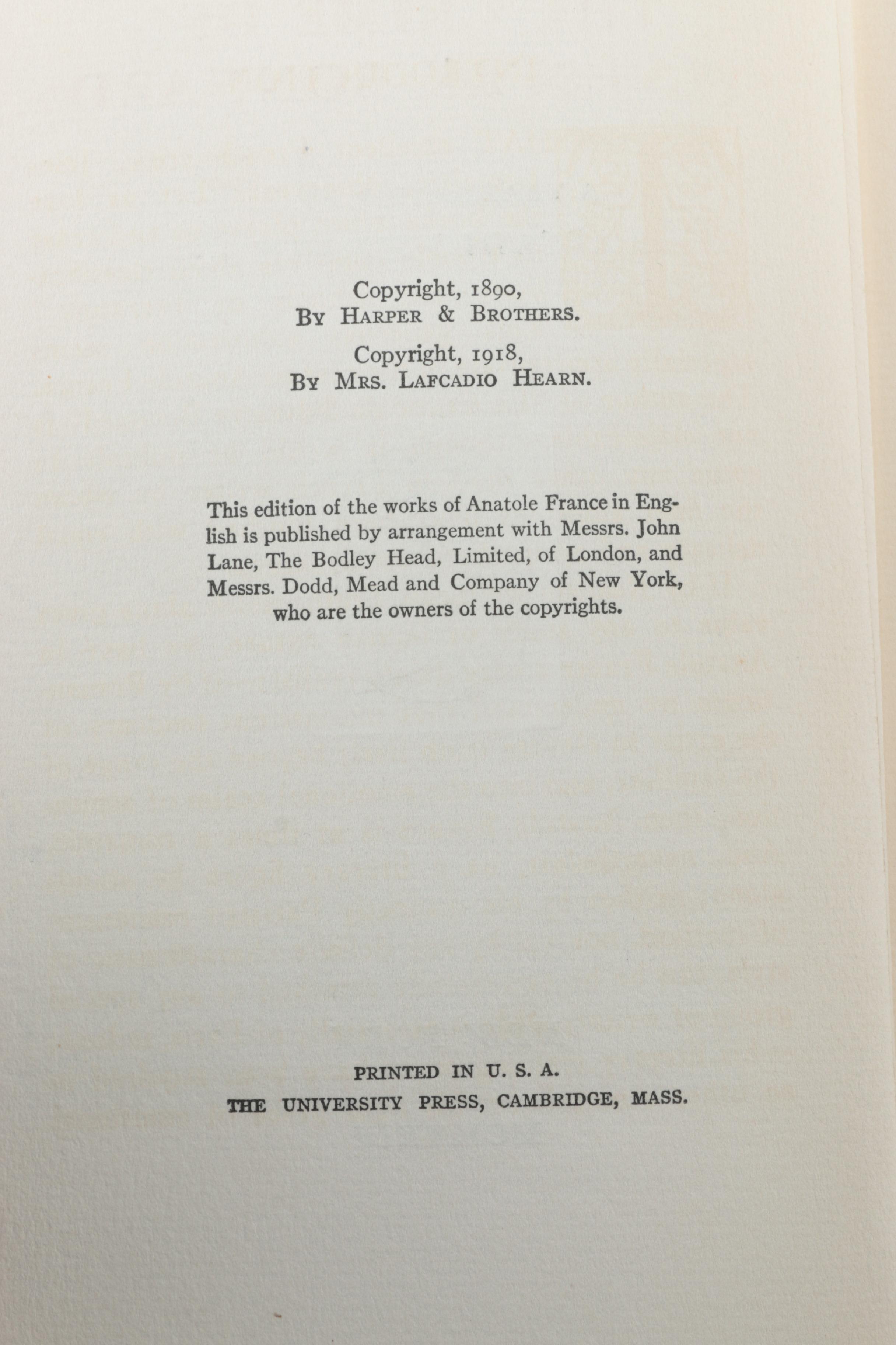 Autographed Limited Edition Fifteen-Volume "The Works of Anatole France"