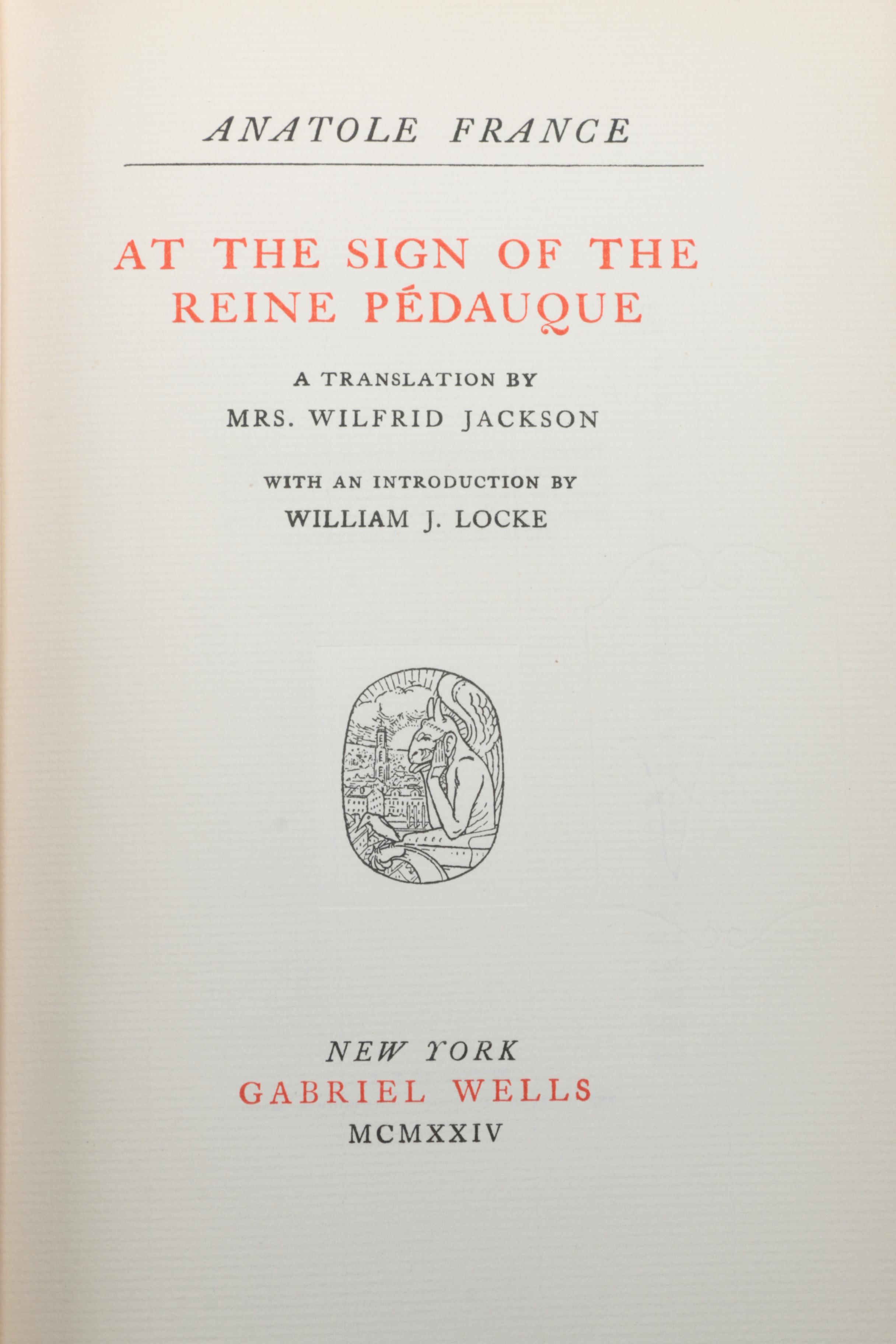 Autographed Limited Edition Fifteen-Volume "The Works of Anatole France"