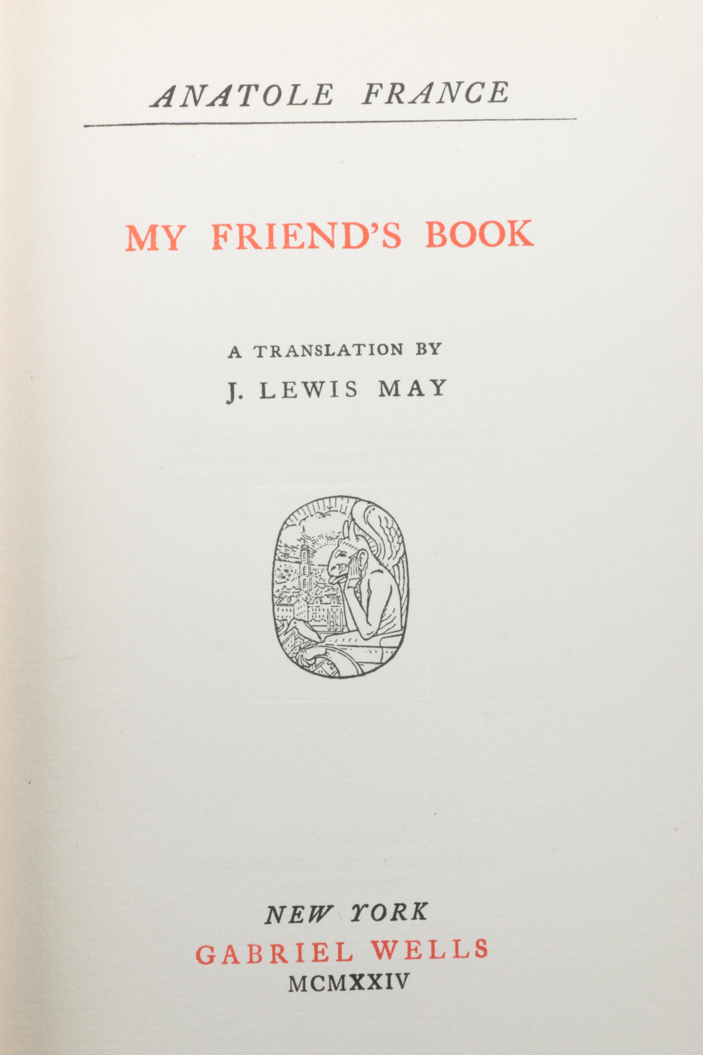 Autographed Limited Edition Fifteen-Volume "The Works of Anatole France"