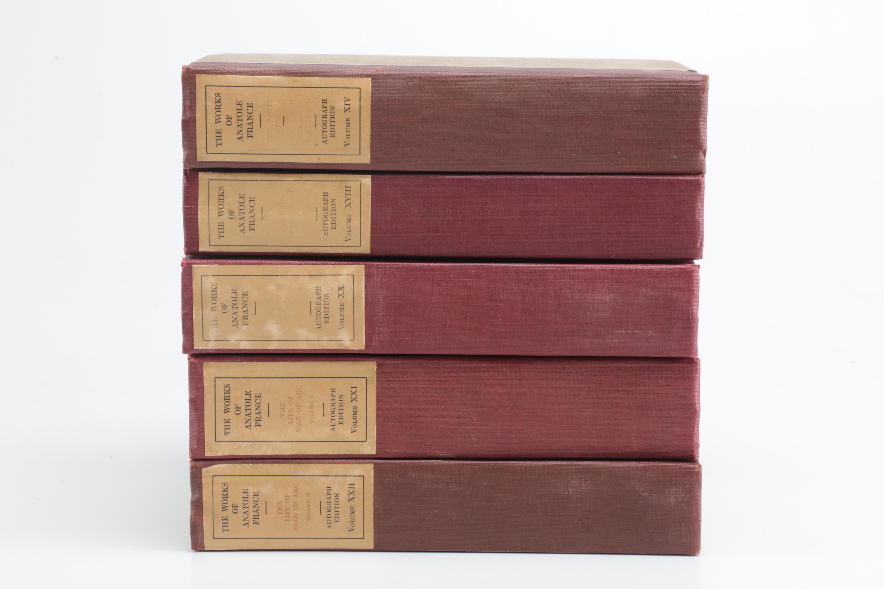 Autographed Limited Edition Fifteen-Volume "The Works of Anatole France"