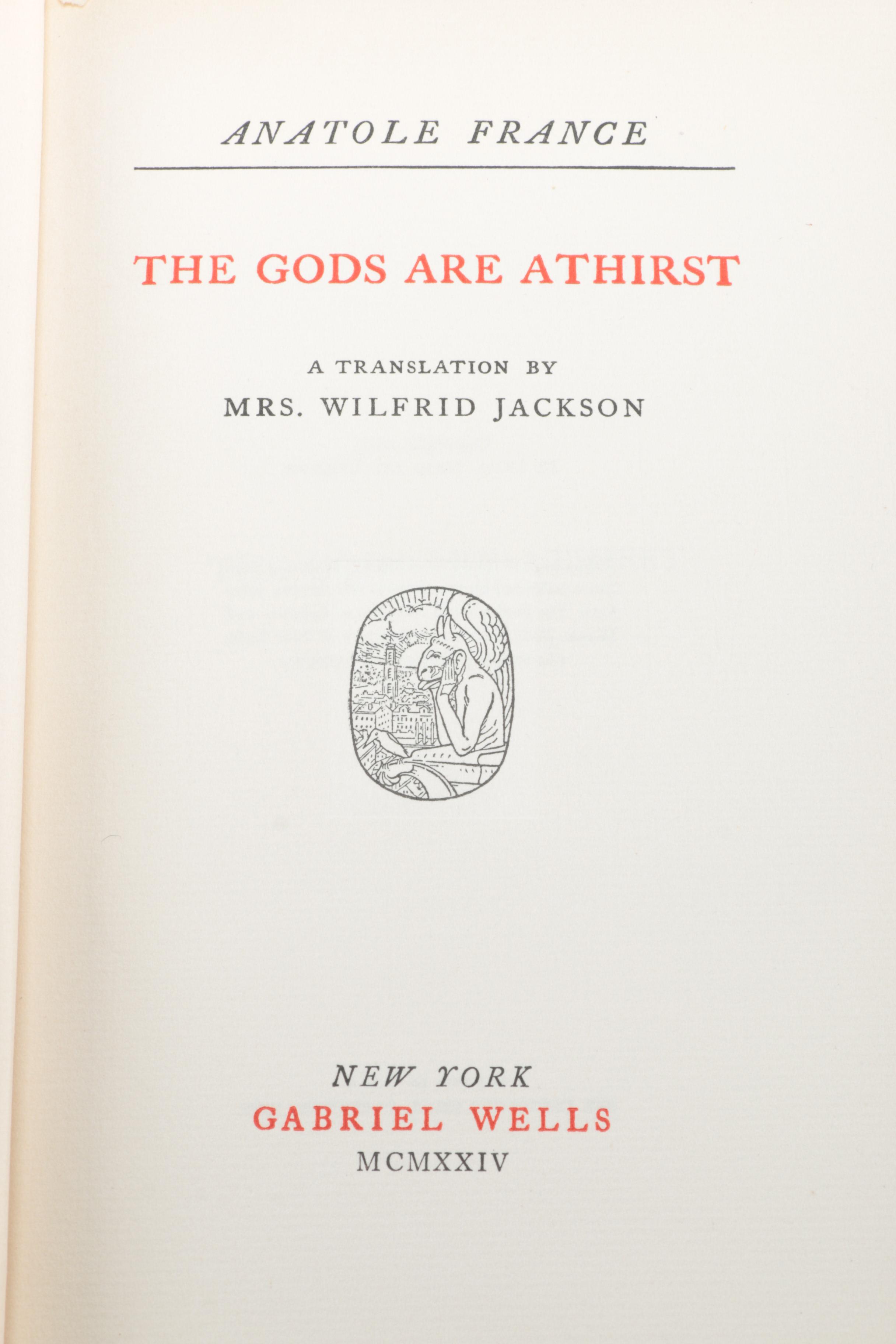 Autographed Limited Edition Fifteen-Volume "The Works of Anatole France"