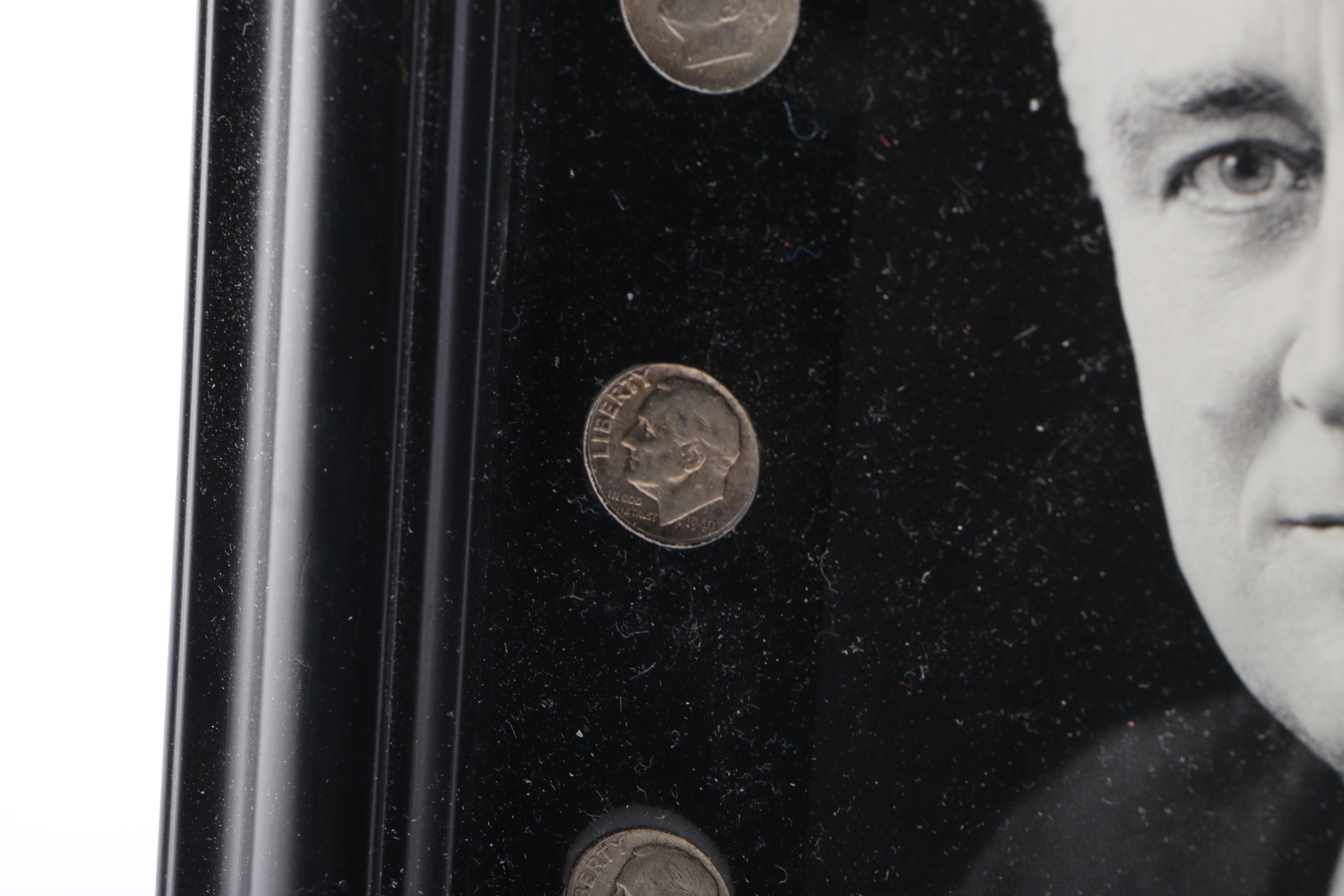 Framed Roosevelt Dimes and State Quarters