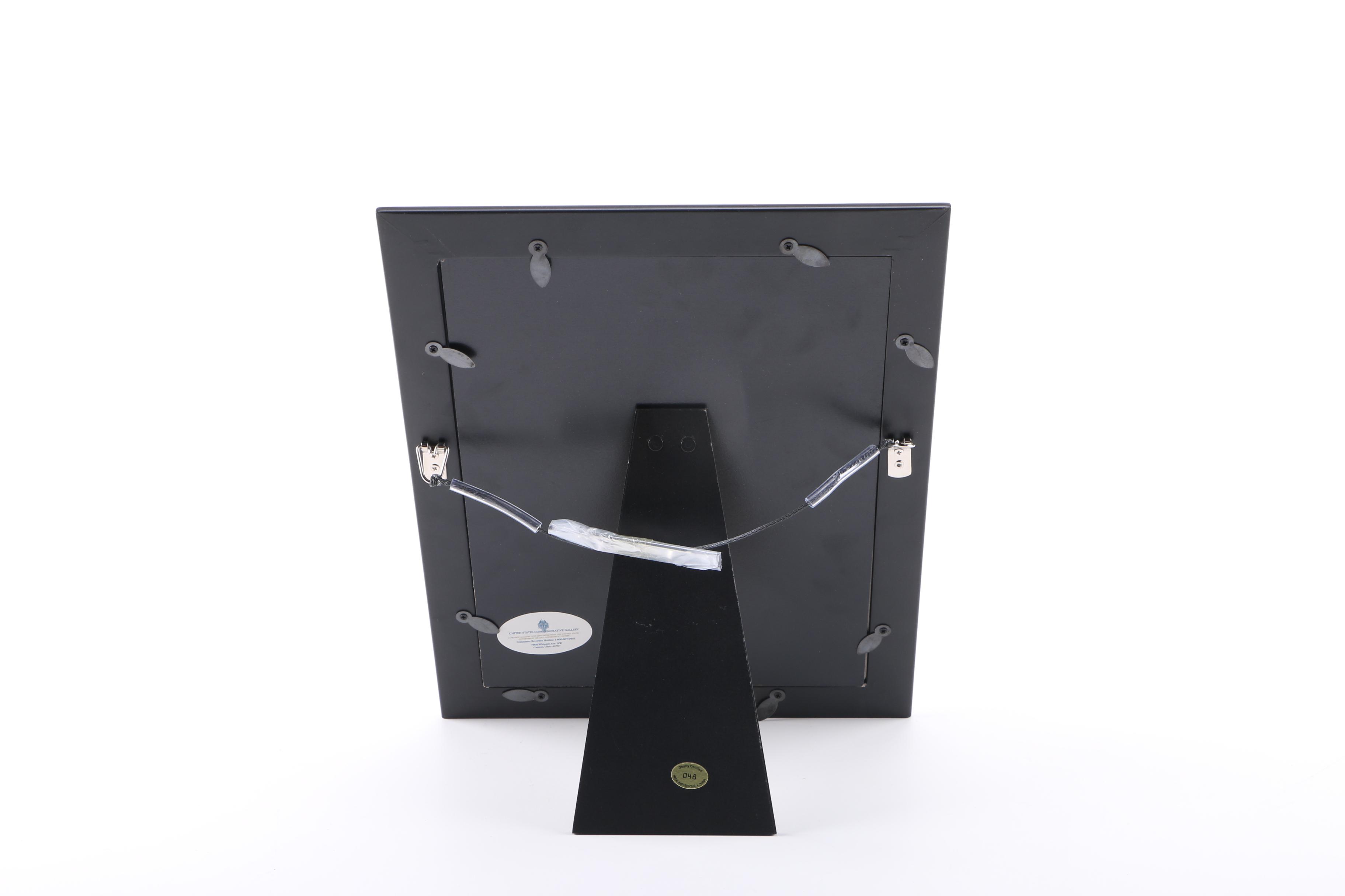 Framed Roosevelt Dimes and State Quarters