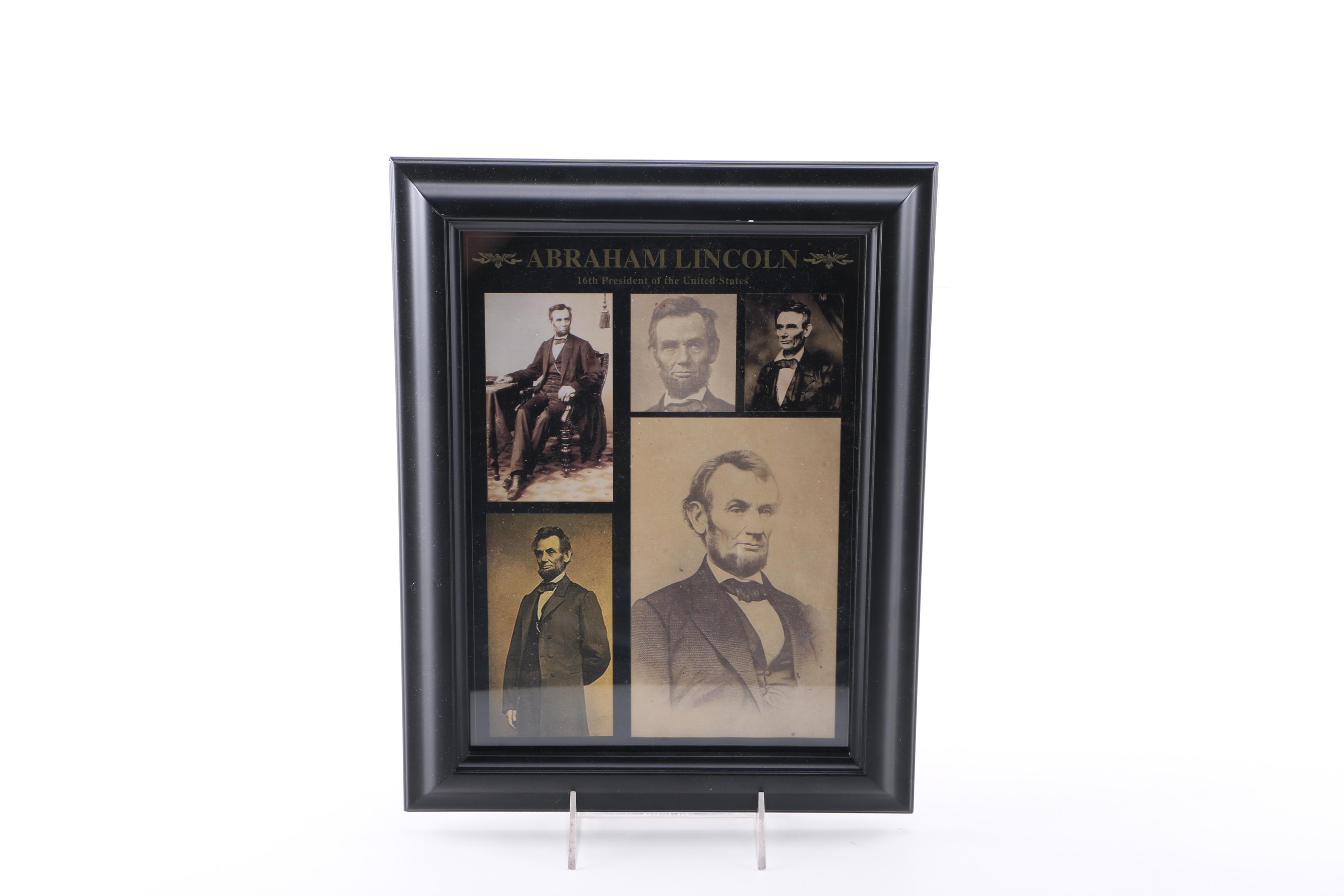 Framed Roosevelt Dimes and State Quarters